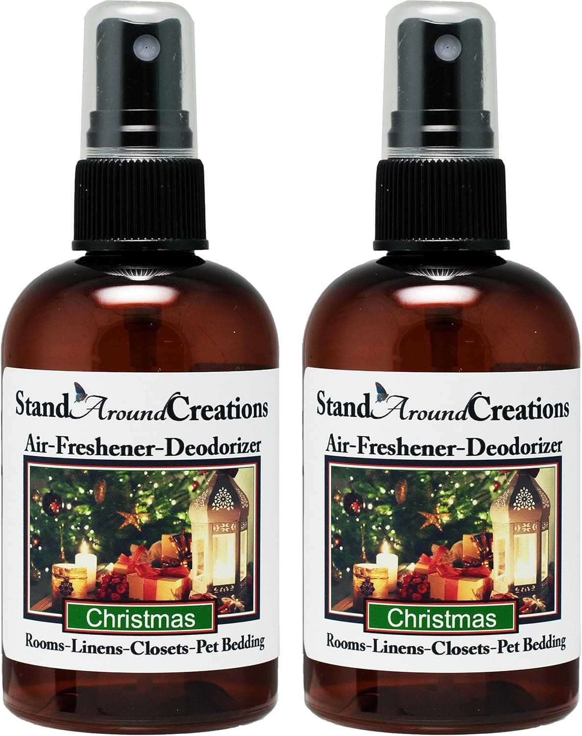Set of 2 - Concentrated Spray For Room / Linen / Room Deodorizer / Air Freshener - 4 fl oz - Scent - Christmas