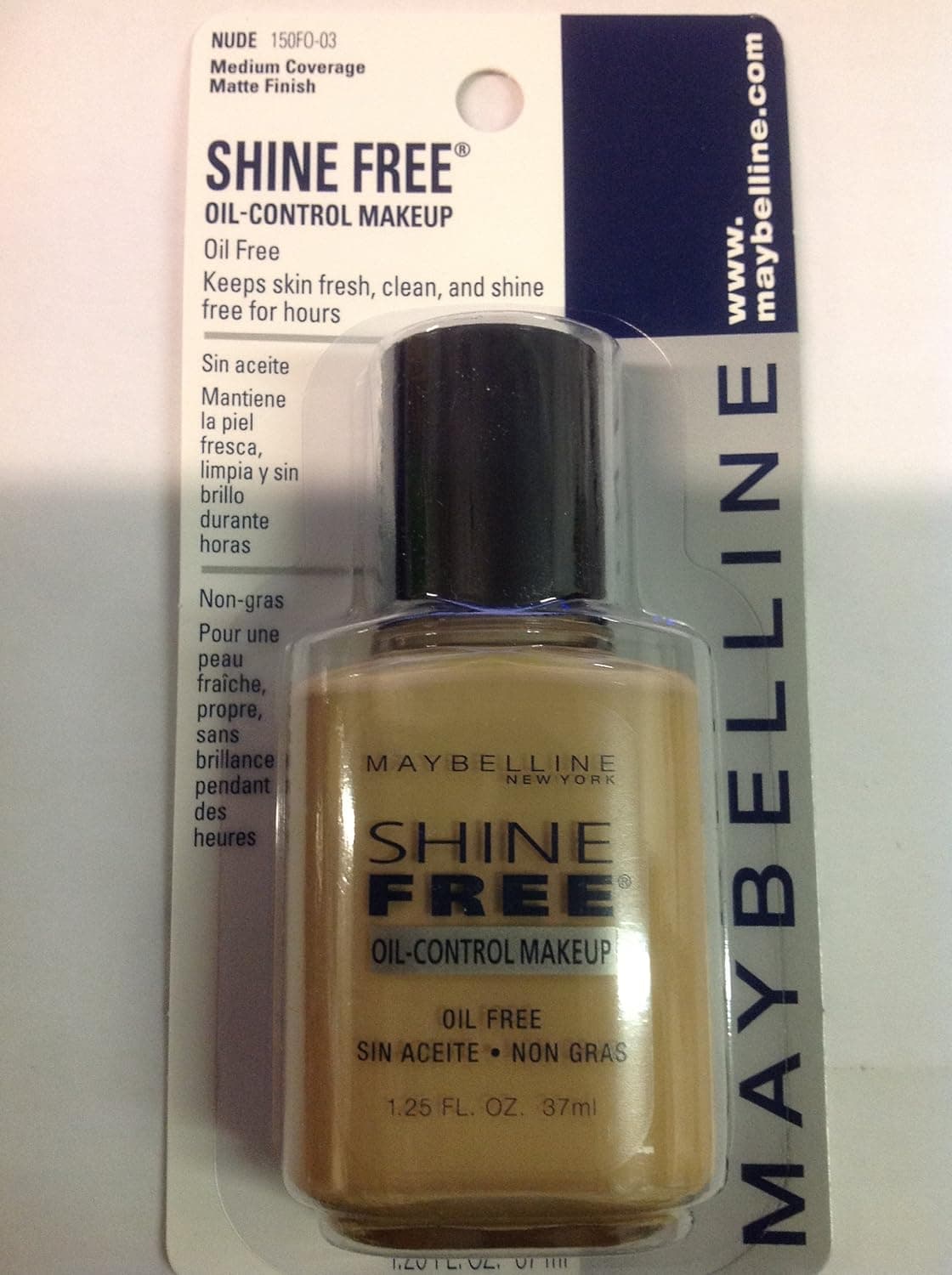 Maybelline Shine Free Oil-control Makeup Foundation ( Nude ) Medium Coverage.