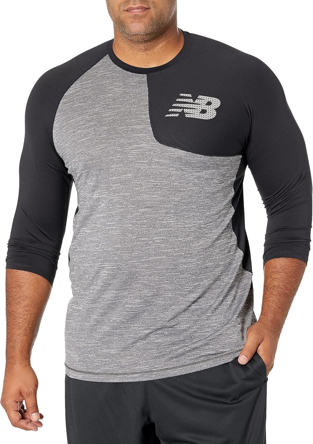 New Balance Men's Baseball Assymetric Left 3/4 Sleeve