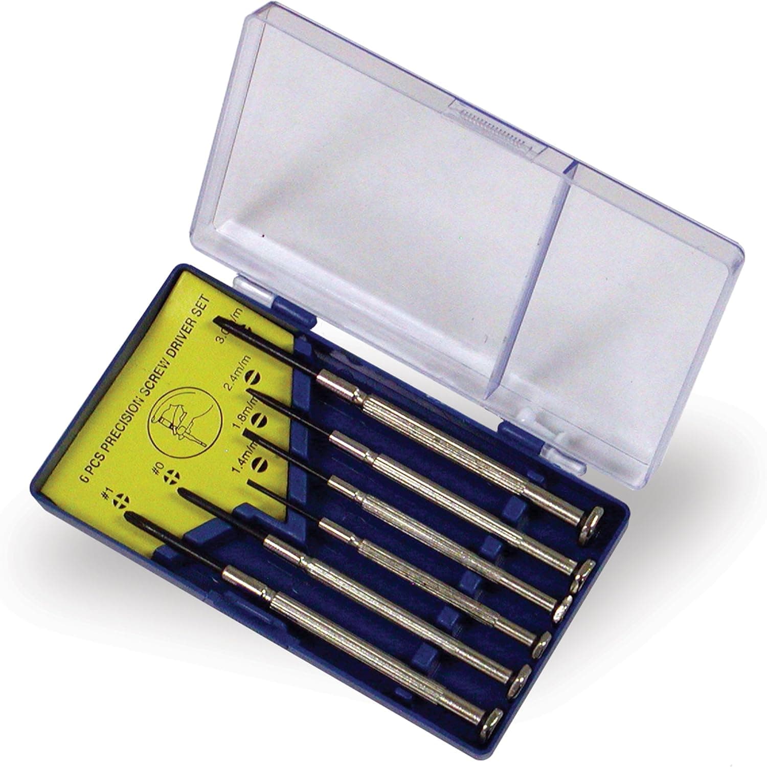 Buffalo Tools PS6 Screwdriver Set, 6-Piece Mini Precision, Chrome Plated