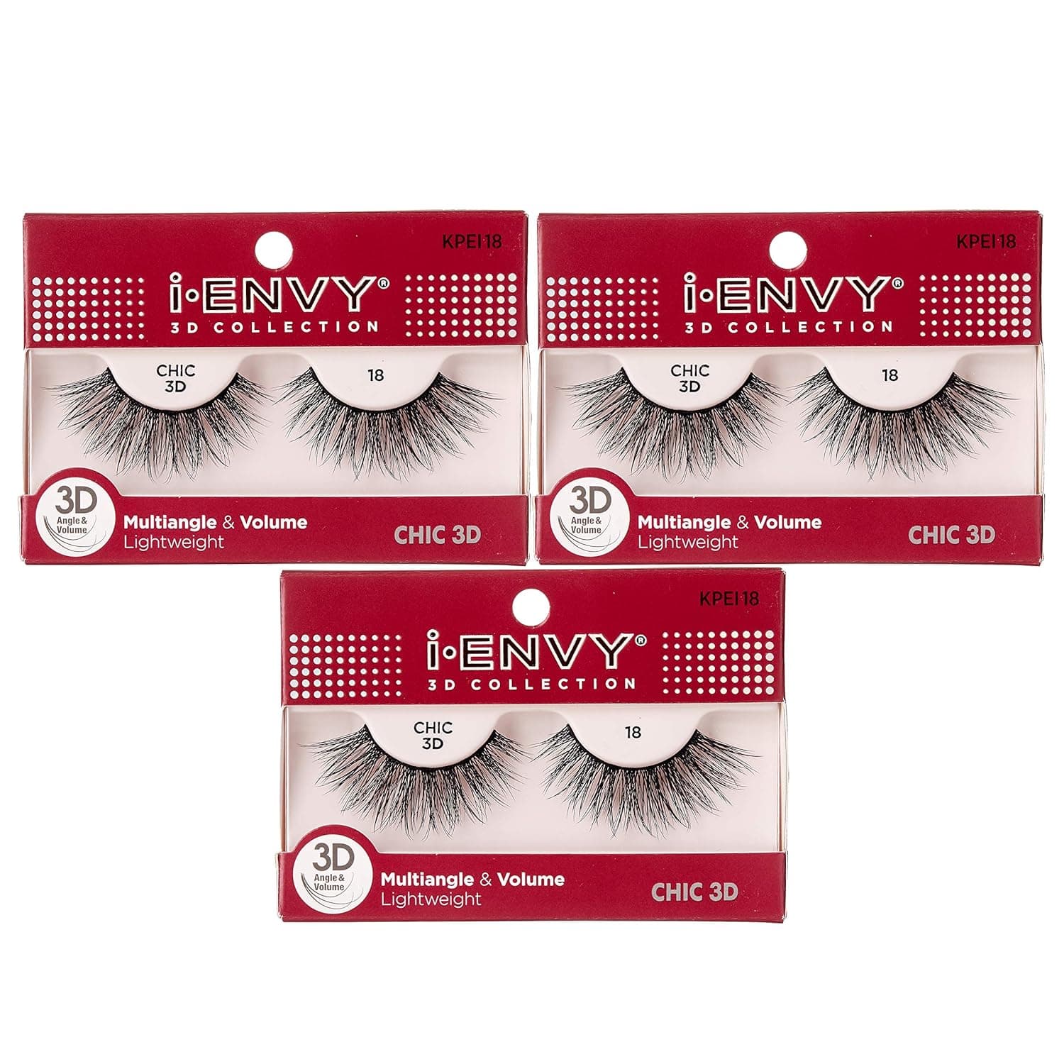 i-Envy 3D Glam Collection Multi-angle & Volume (3 PACK, KPEI18)