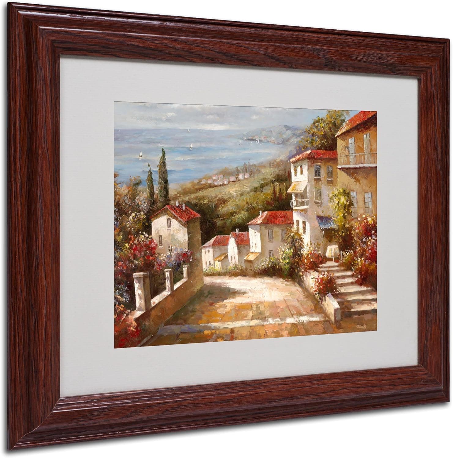 Home in Tuscany by Joval Canvas Artwork in Wood Frame, 11 by 14-Inch