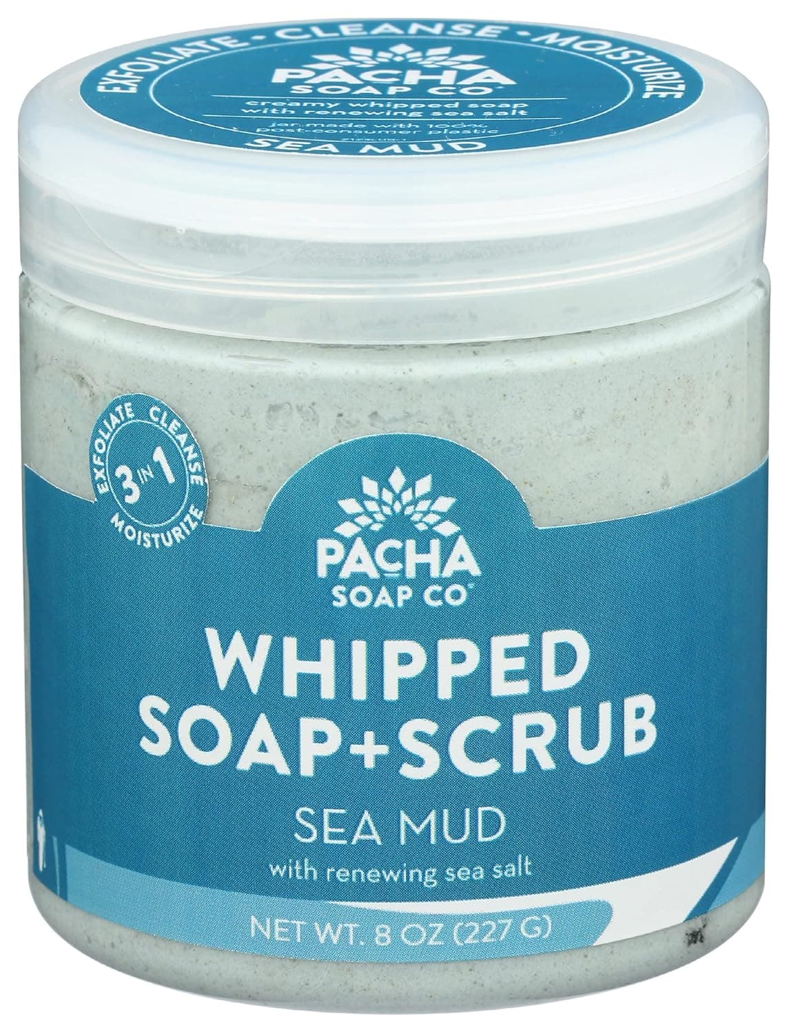 PACHA SOAP Sea Mud Whipped Soap Scrub, 8 OZ
