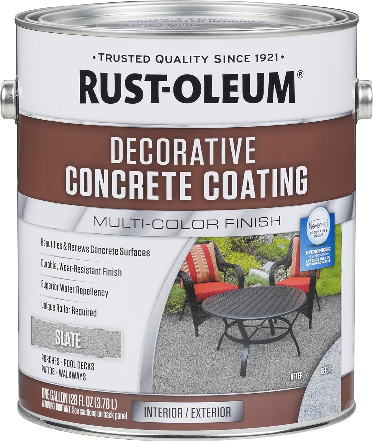 Rust-Oleum 301304 Slate Decorative Concrete Coating