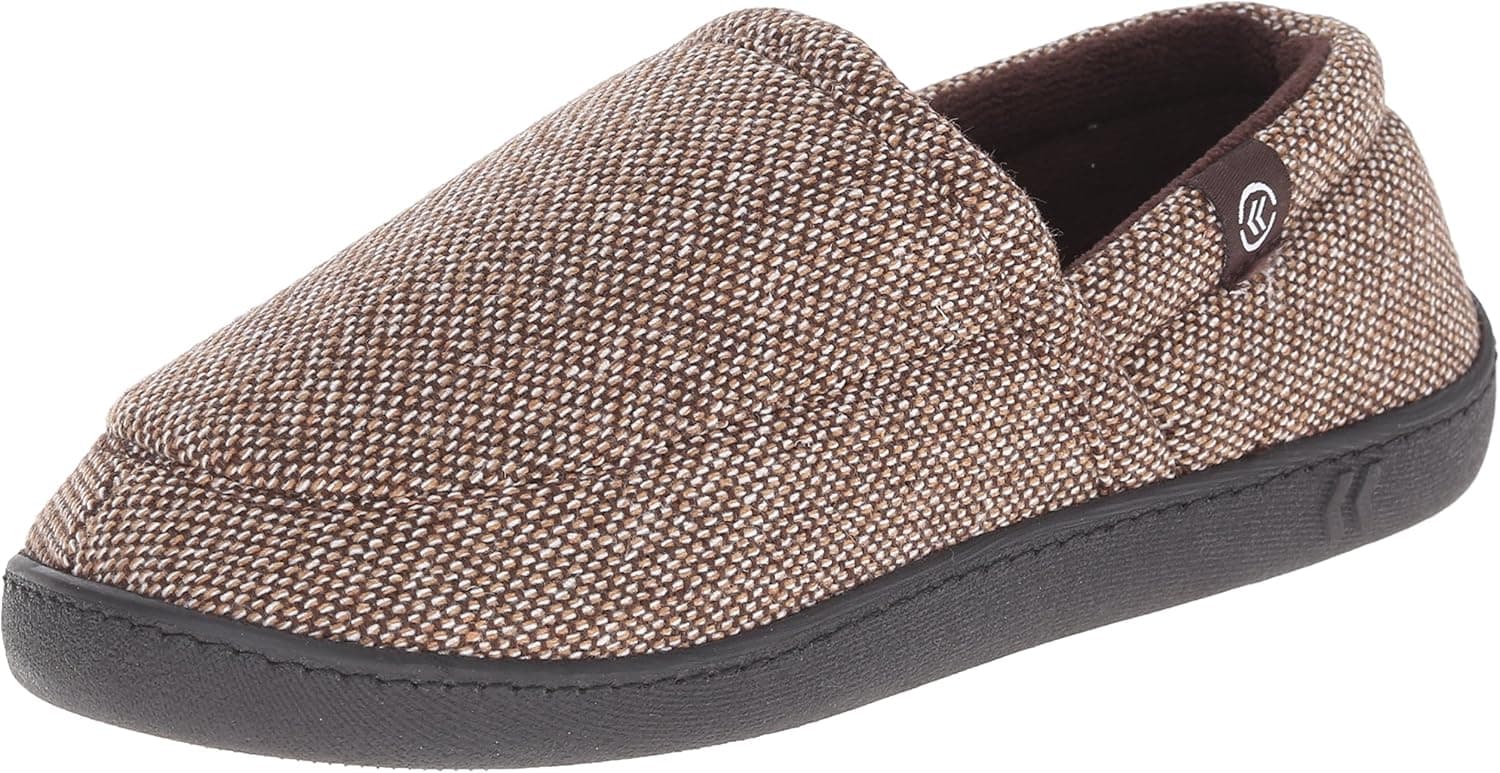 isotoner Men's Tweed Aline Slip On Thinsulate Flat