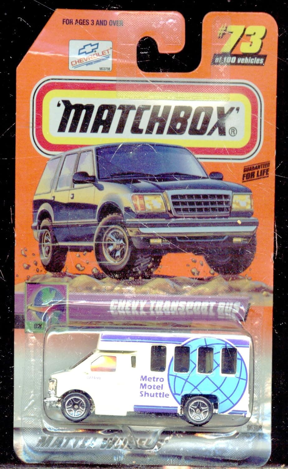 Matchbox 1998 Series 15 On Tour Chevy Transport Bus Collector #73 1:64 Scale