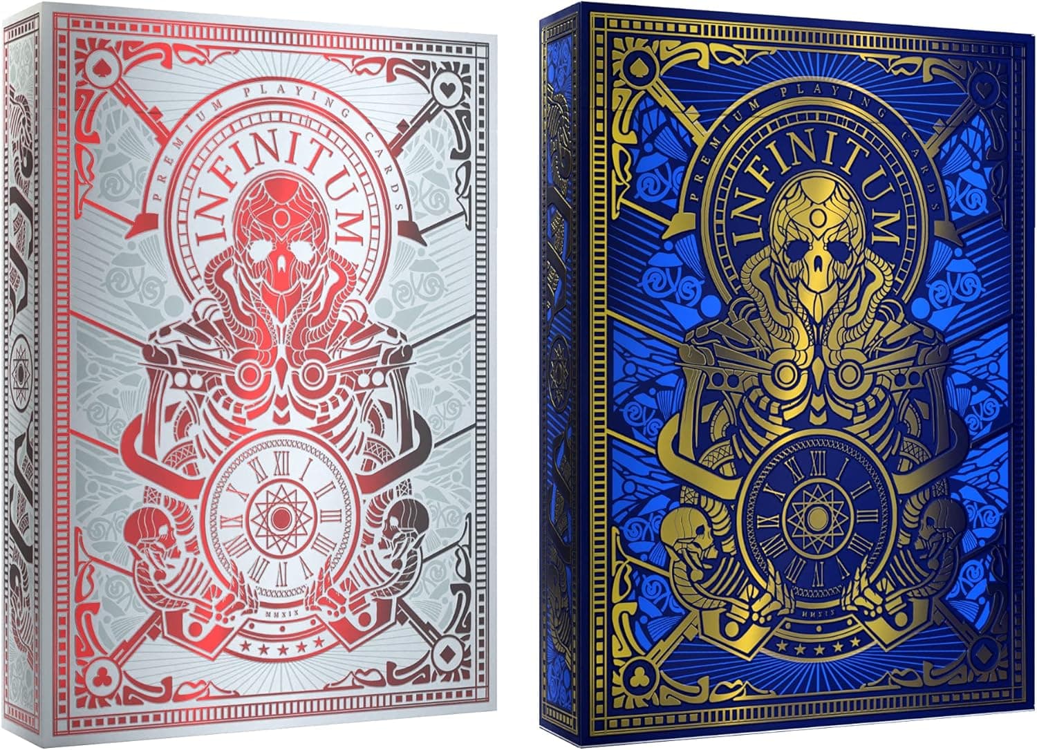 Infinitum Playing Cards 2-Deck Bundle: Buy Together and Save 10% On Infinitum Ghost & Infinitum Royal - Deck of Cards, Premium Card Deck, Cool Poker Cards