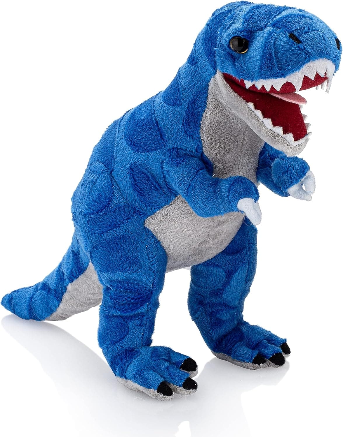 Tribello Stuffed T-Rex Dinosaur Plush 16 Inch Blue Dinosaur Stuffed Animals for Boys or Girls (T-Rex)