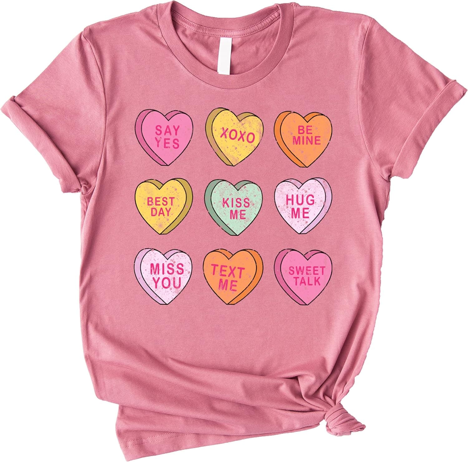 Olive Loves Apple Cute Conversation Hearts Valentine's Day Shirt for Baby and Toddler Youth Girls and Adults