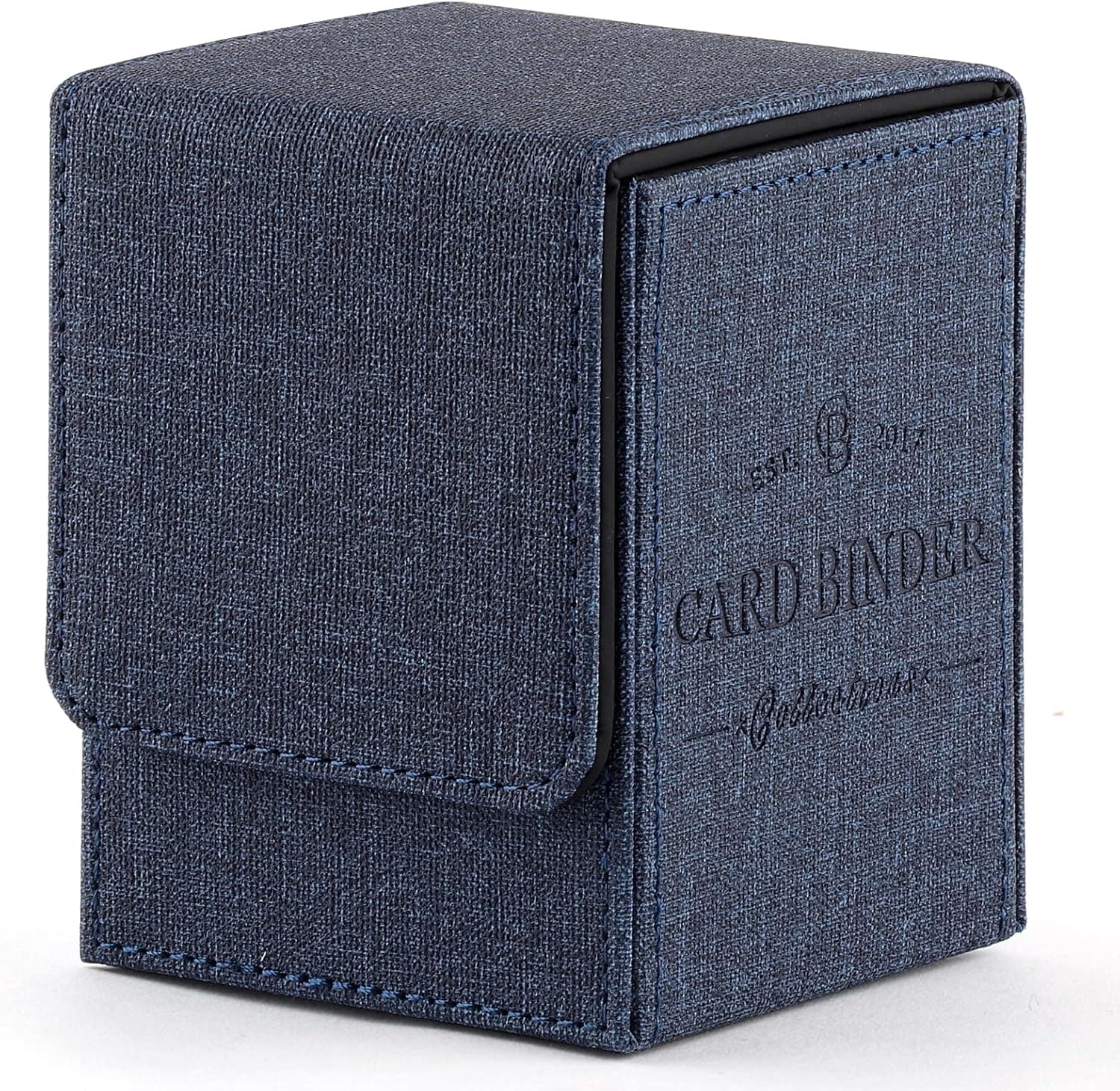 Wevbsiy Premium Card Deck Box for Yugioh - Card Storage Box Hold 100+ Sleeved Cards for Trading Card Games TCG/CCG/MTG (Blue)