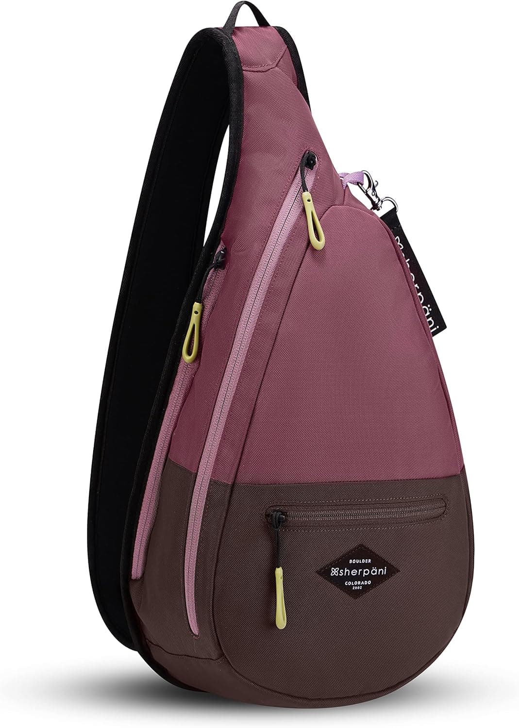 Sherpani Esprit, Nylon Sling Bag, Shoulder Sling Bag, Crossbody Sling Backpack for Women, Travel Bag, Fits 10 inch Tablet, RFID Protection (Rosewood)