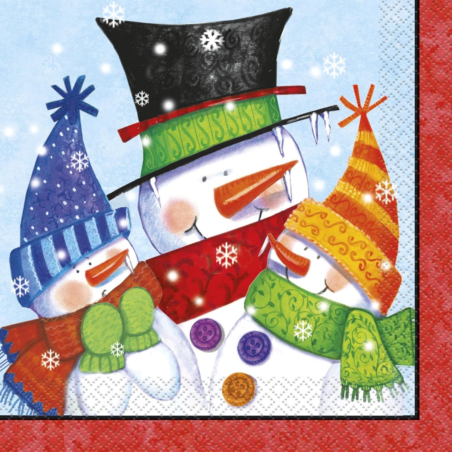 Snowman Buddies Holiday Party Napkins, 16ct