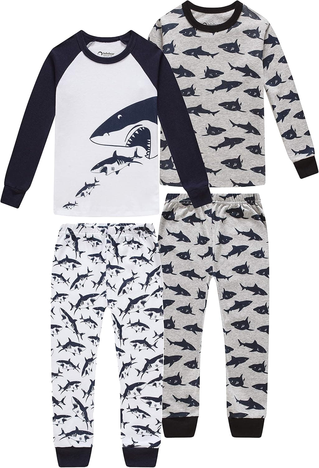 Pajamas For Boys Christmas Baby Truk Clothes Kid Children Pants Set 4 Pieces Sleepwear