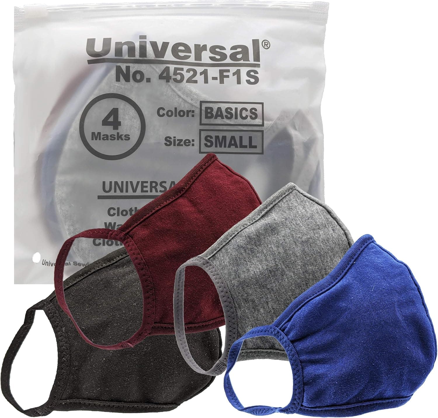 Universal 4521 Cloth Face Masks - 100% Cotton, Two Layer Mask for Teens & Adults