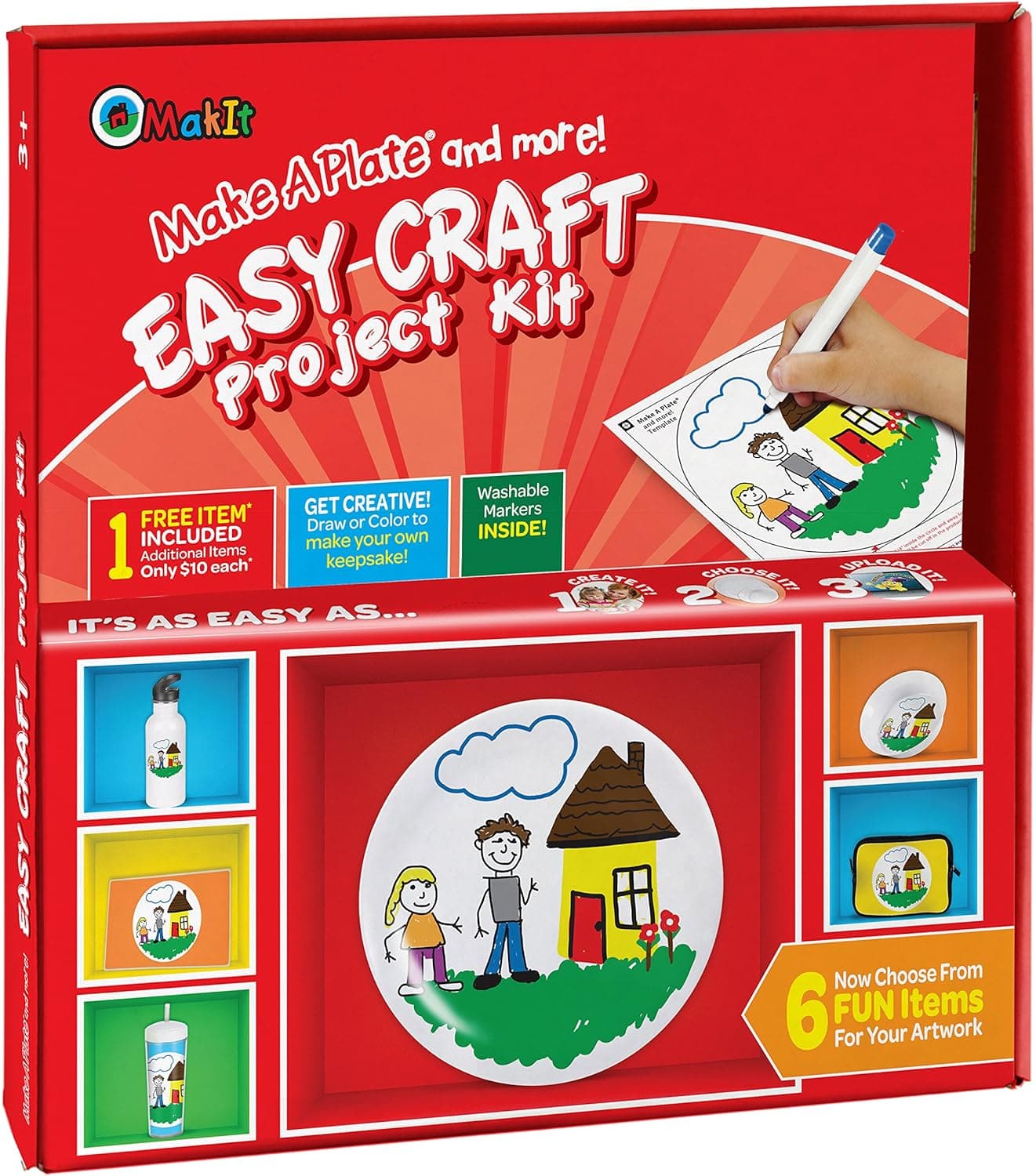 Makit Products Make a Plate and More - Easy Craft Project Kit, for 36 months to 1188 months