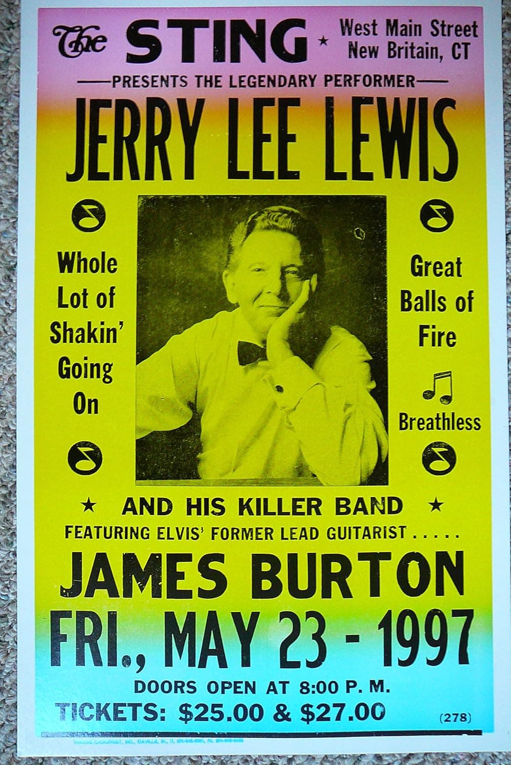 Jerry Lee Lewis with Lead Guitarist James Burton Poster