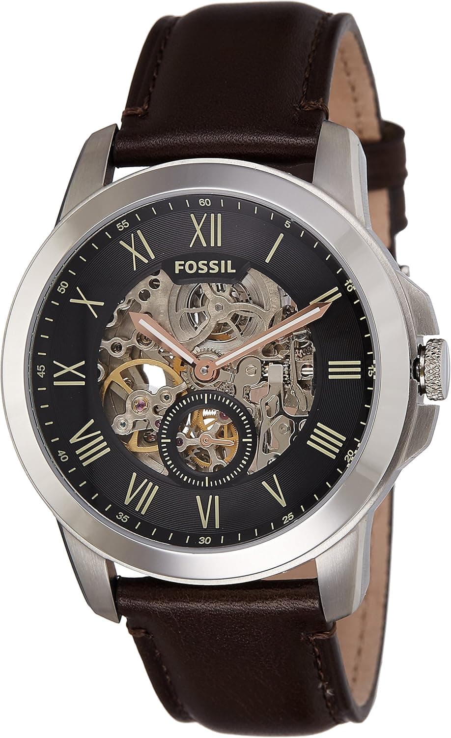 Fossil Men's ME3095 Mechanical Analog Display Mechanical Hand Wind Brown Watch