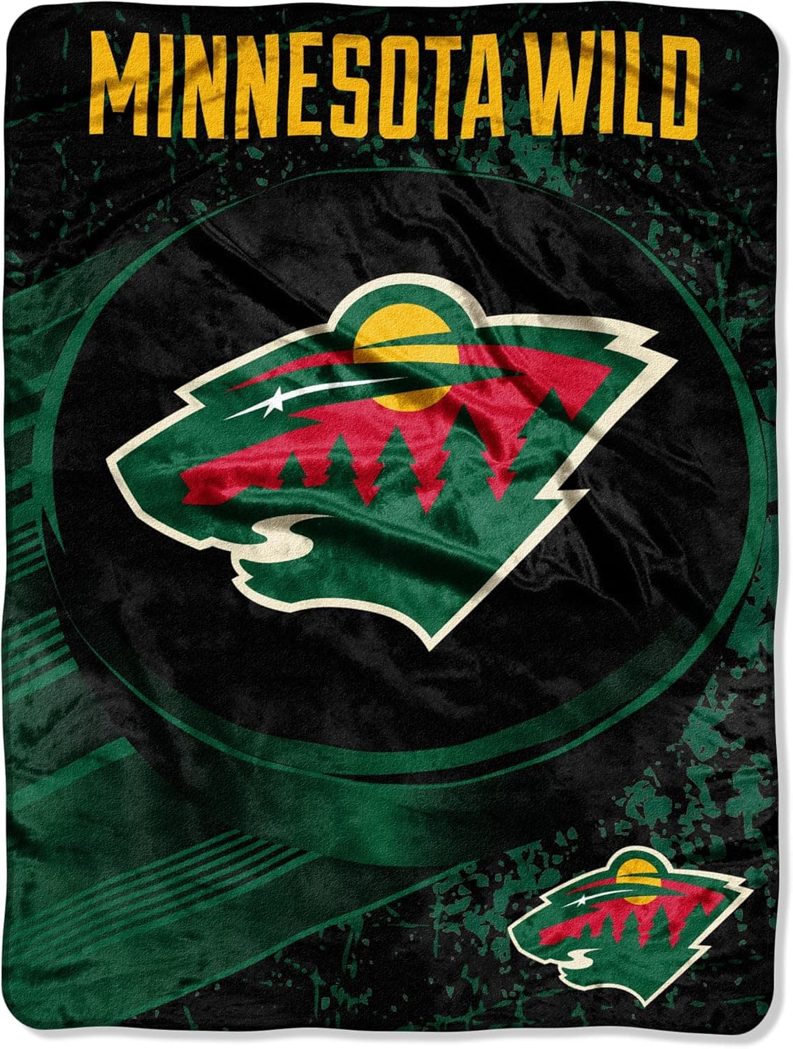Officially Licensed NHL Minnesota Wild "Ice Dash" Micro Raschel Throw Blanket, 46" x 60", Multi Color