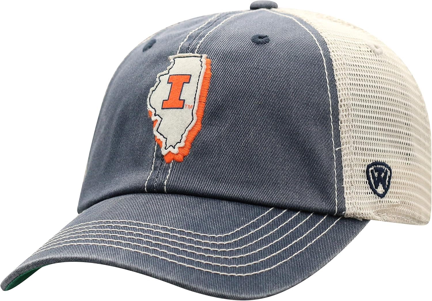 Top of the World Illinois Illini Men's Adjustable Off Road Mesh State Icon Hat, Adjustable