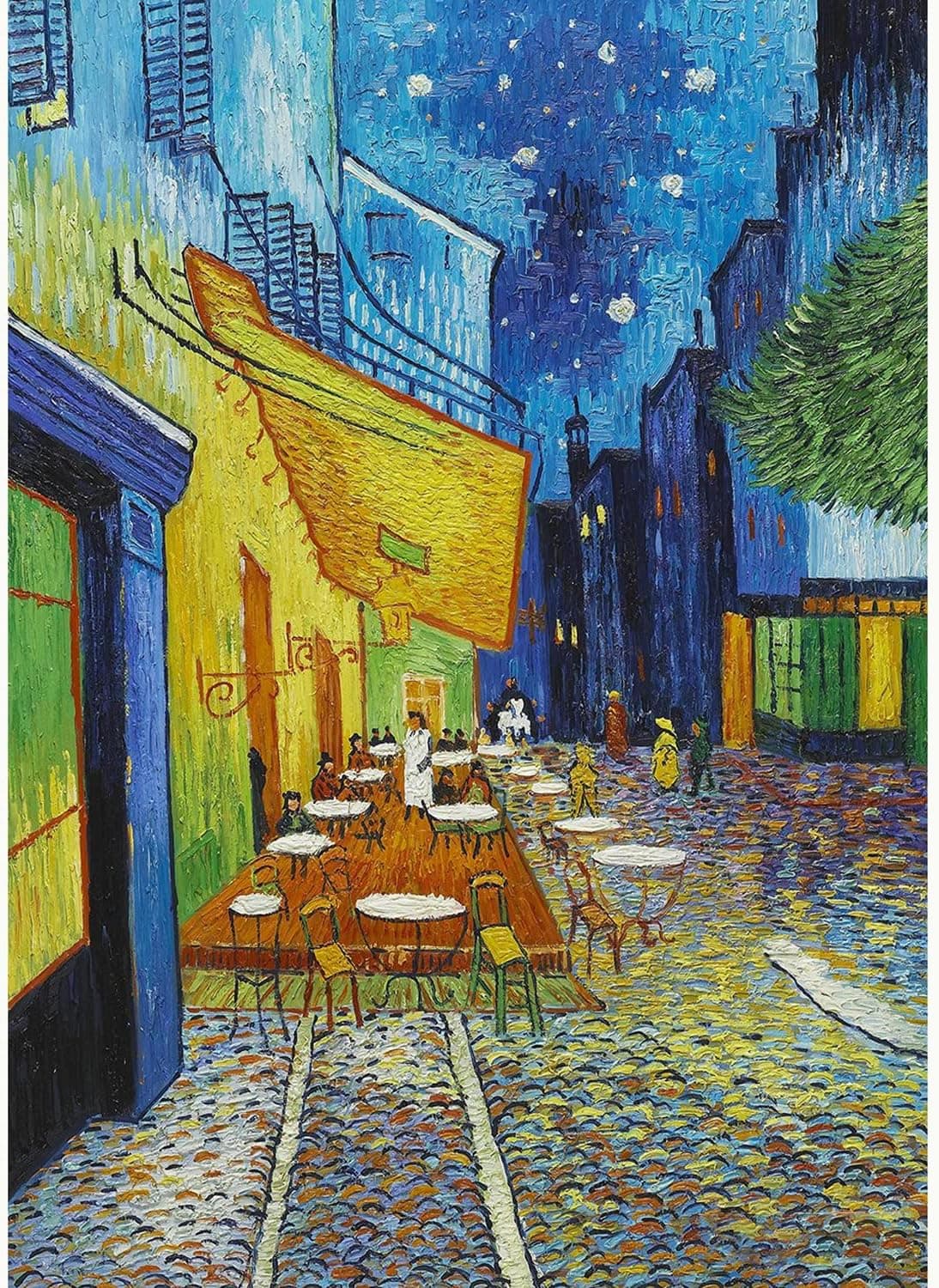 Adult Wooden Puzzle 500 Pieces,Cafe at Night,Suitable for People Over 12 Years Old