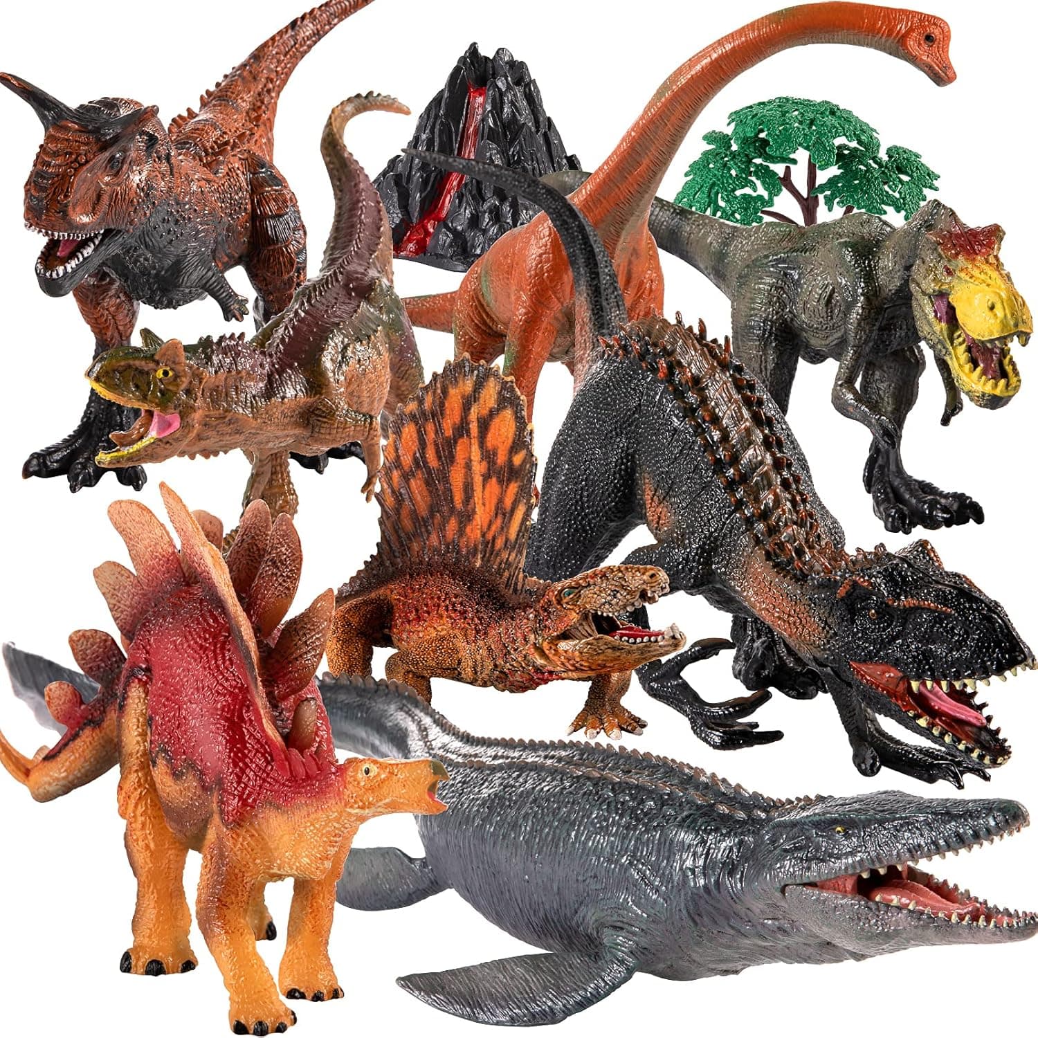 8 Pcs Large Dinosaurs Toy for Toddlers,Jumbo Dinosaur Toys for Kids 3-5 Dinosaur Indoraptor Realistic Looking Giant Dinosaur Toys Figure Set,Toddlers and Dinosaur Lovers,Birthday Party Favor Toys