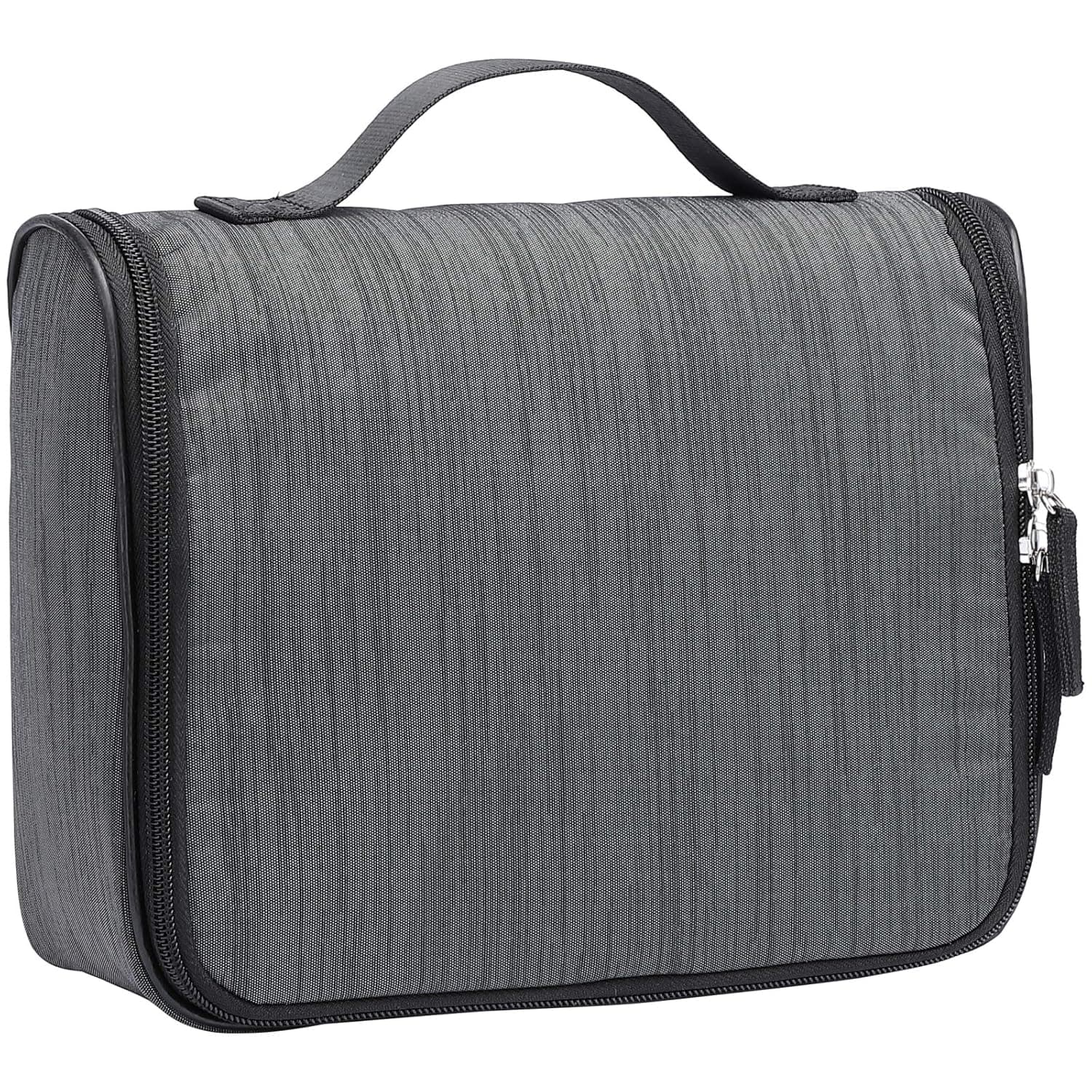 PACKISM Travel Toiletry Bag, Large Capacity Travel Bag with Hanging Hook Waterproof Makeup Bag Cosmetic Bag, 10 Compartments Toiletry Kit for Travel Accessories, Toiletries, Black