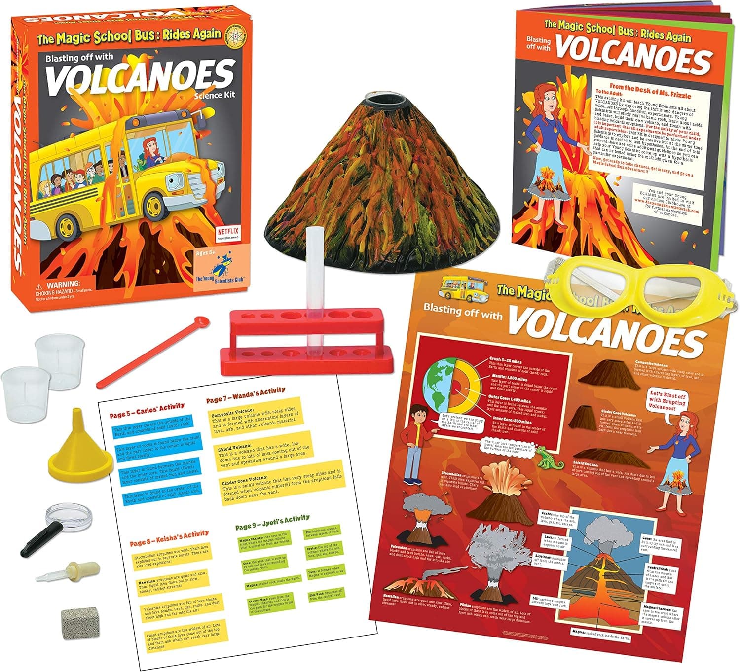The Magic School Bus: Blasting off with Erupting Volcanoes Brown, 10.5 Inch