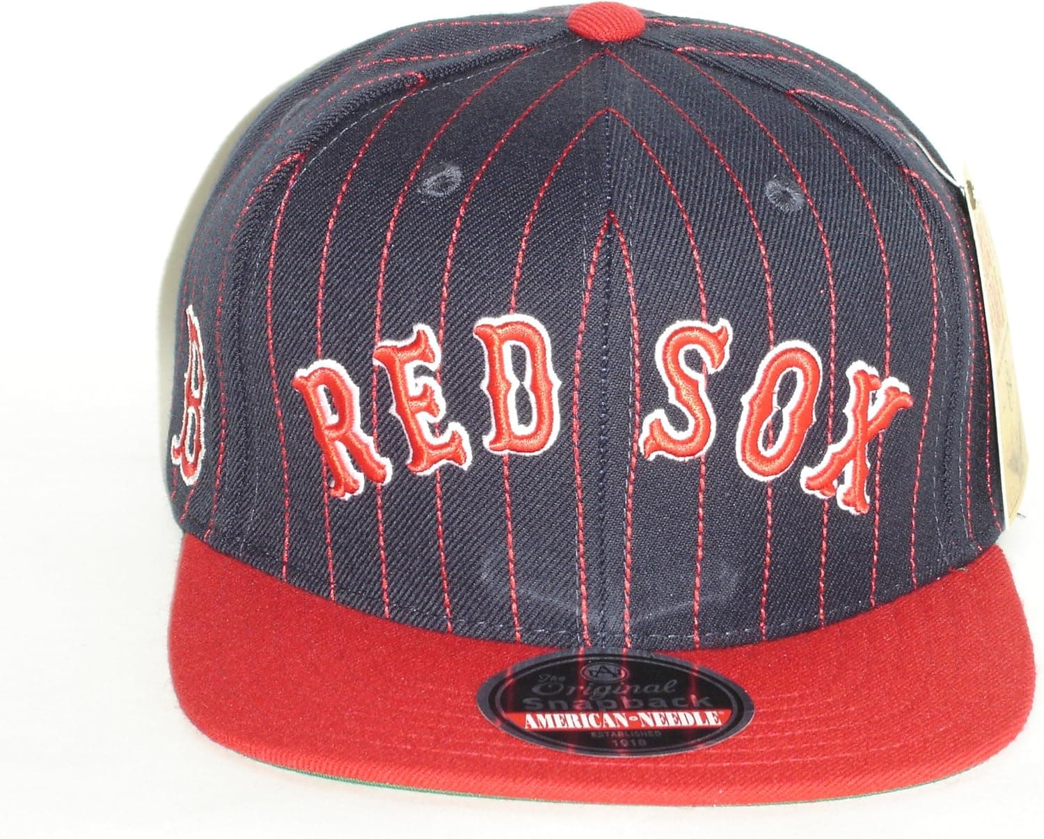 Authentic MLB Boston Red Sox 2 Tone Pin Stripe Retro Snapback Cap