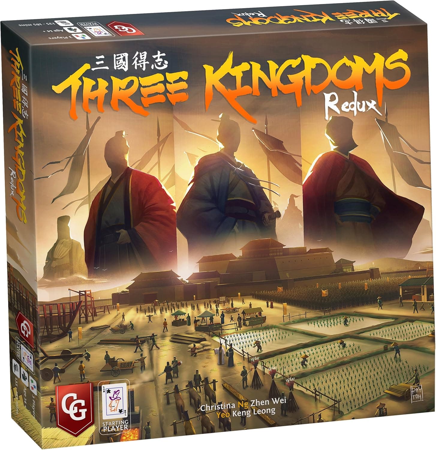 Capstone Games: Three Kingdoms Redux Strategy Board Game, 3 Players, Ages 12+, 120 Minute Game Play