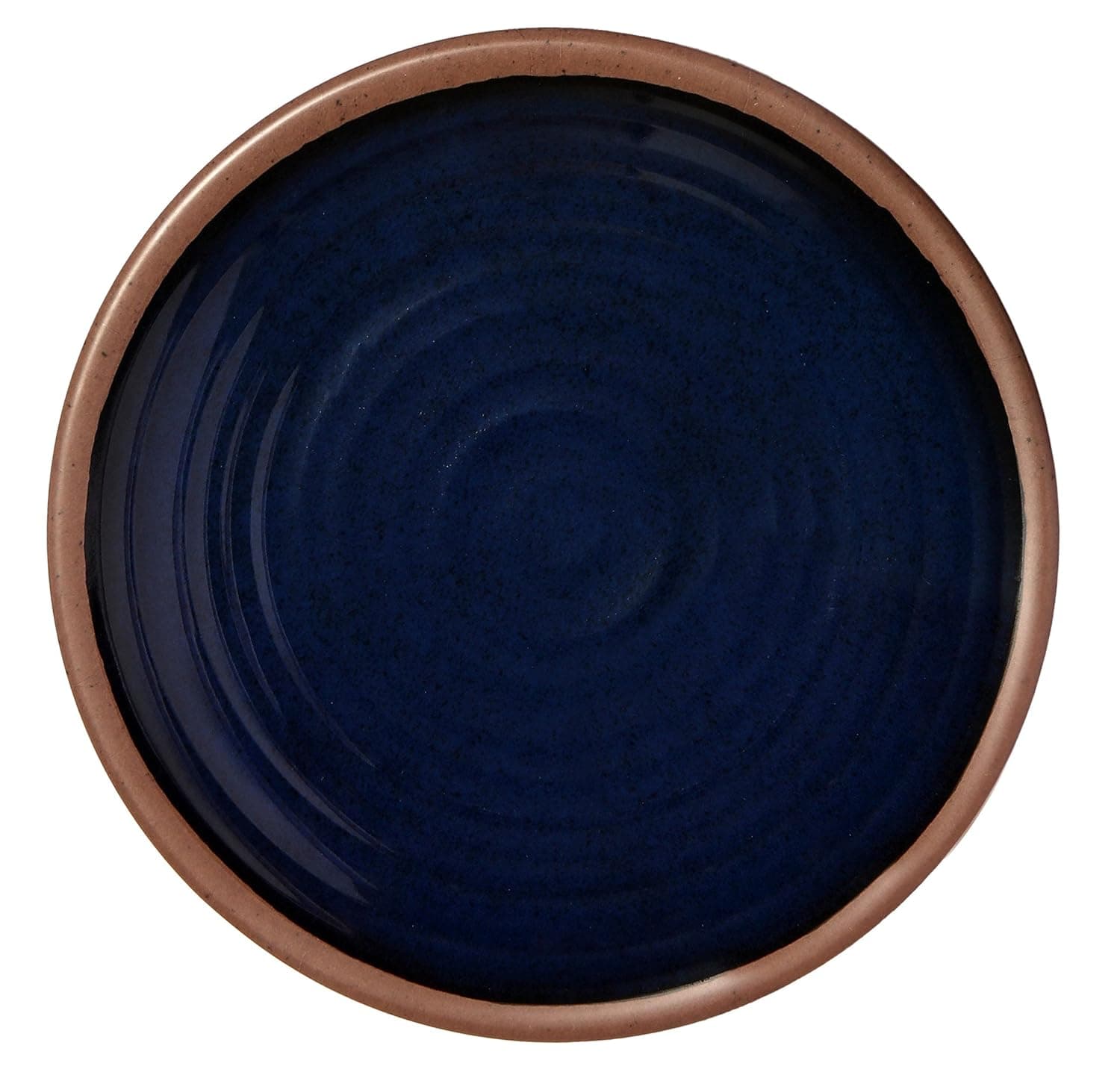 Melange 6-Piece 100% Melamine Dinner Plate Set (Clay Collection ) | Shatter-Proof and Chip-Resistant Melamine Dinner Plates | Color: Navy