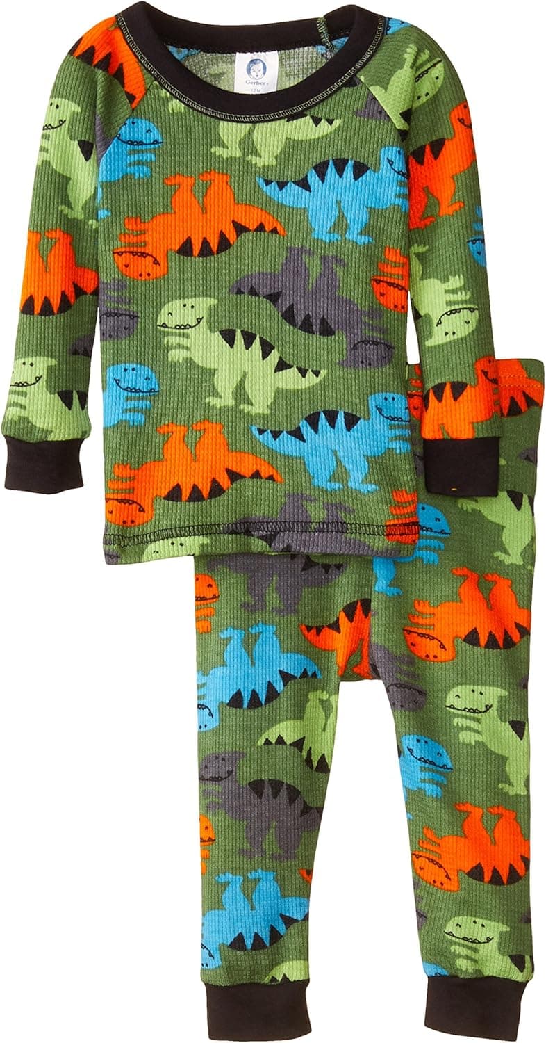 Gerber Baby and Little Boys' 2 Piece Thermal Pajamas