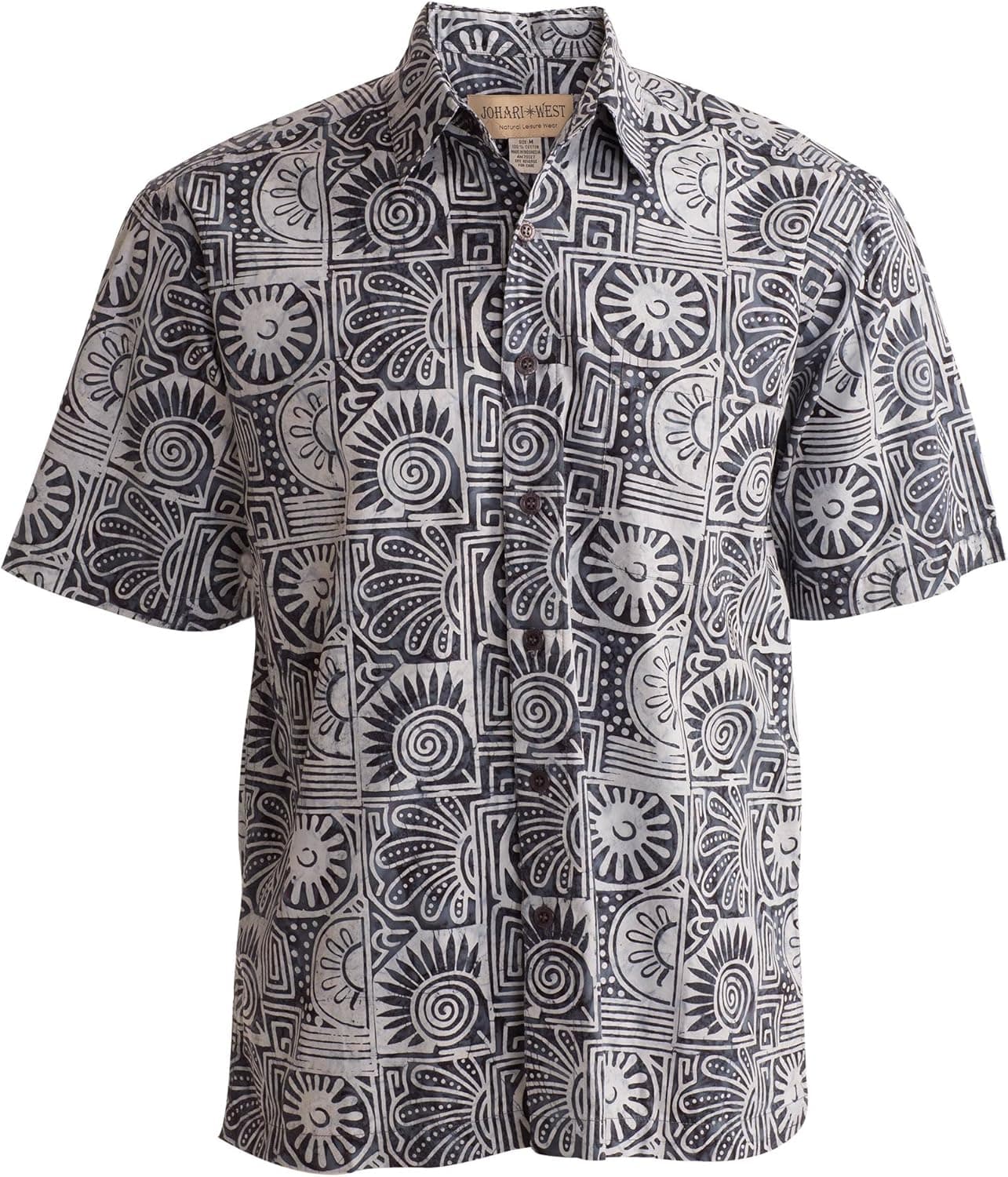 Johari West Antigua Summer Tropical Hawaiian Batik Shirt