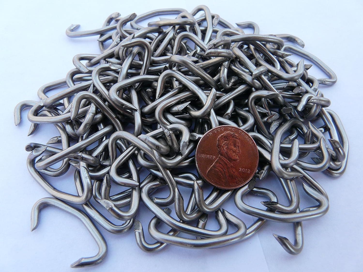 Eden Farms 7/8" Stainless steel hog rings for crab pots, gabions, pens, fences, heavy duty USA MADE, 125 count