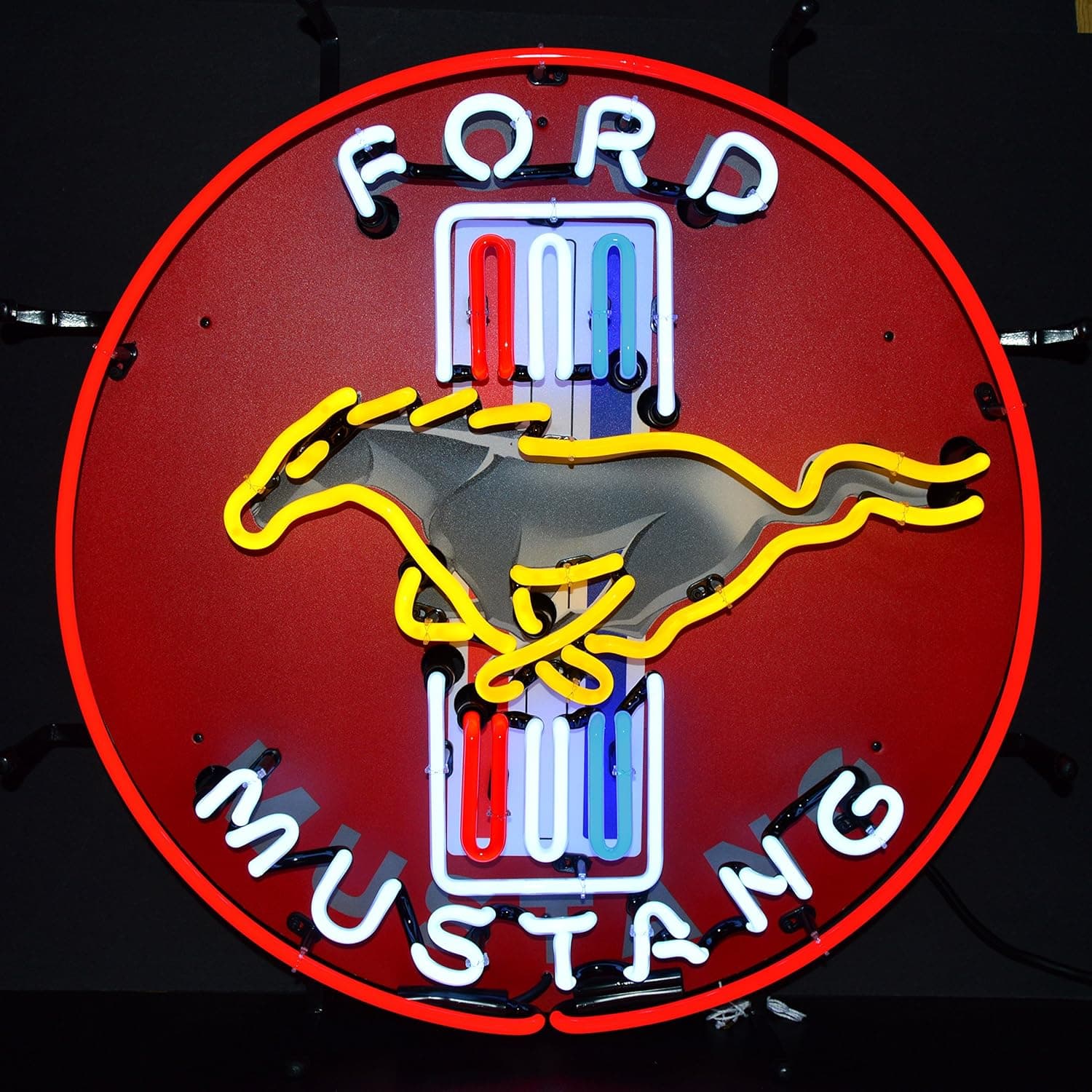 Neonetics Ford Mustang Red Neon Sign with Backing