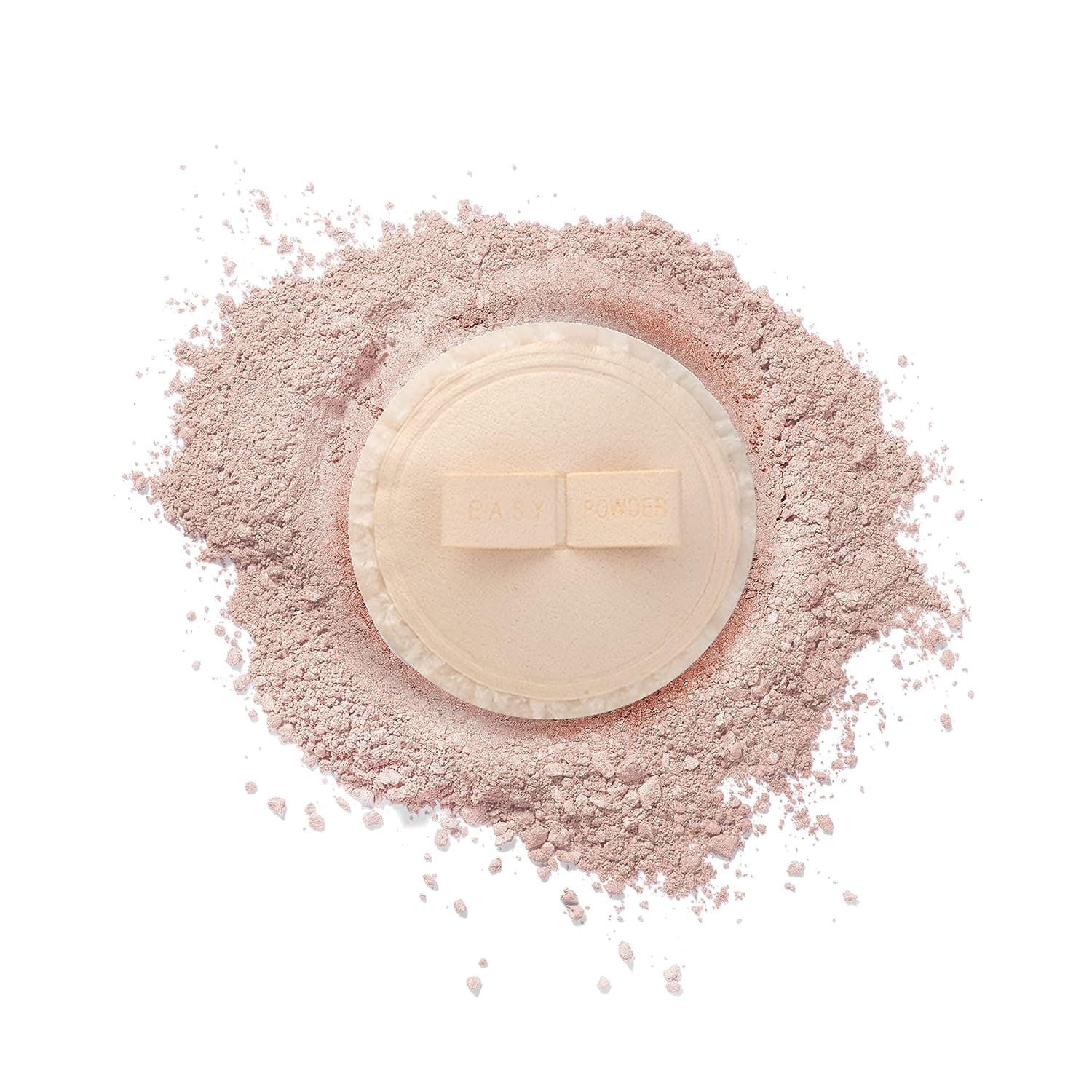 EASYPOWDER Bright Define Highlighter, Loose Highlighting Powder (in puff), Pink Beige, 4g (0.14 Oz.)