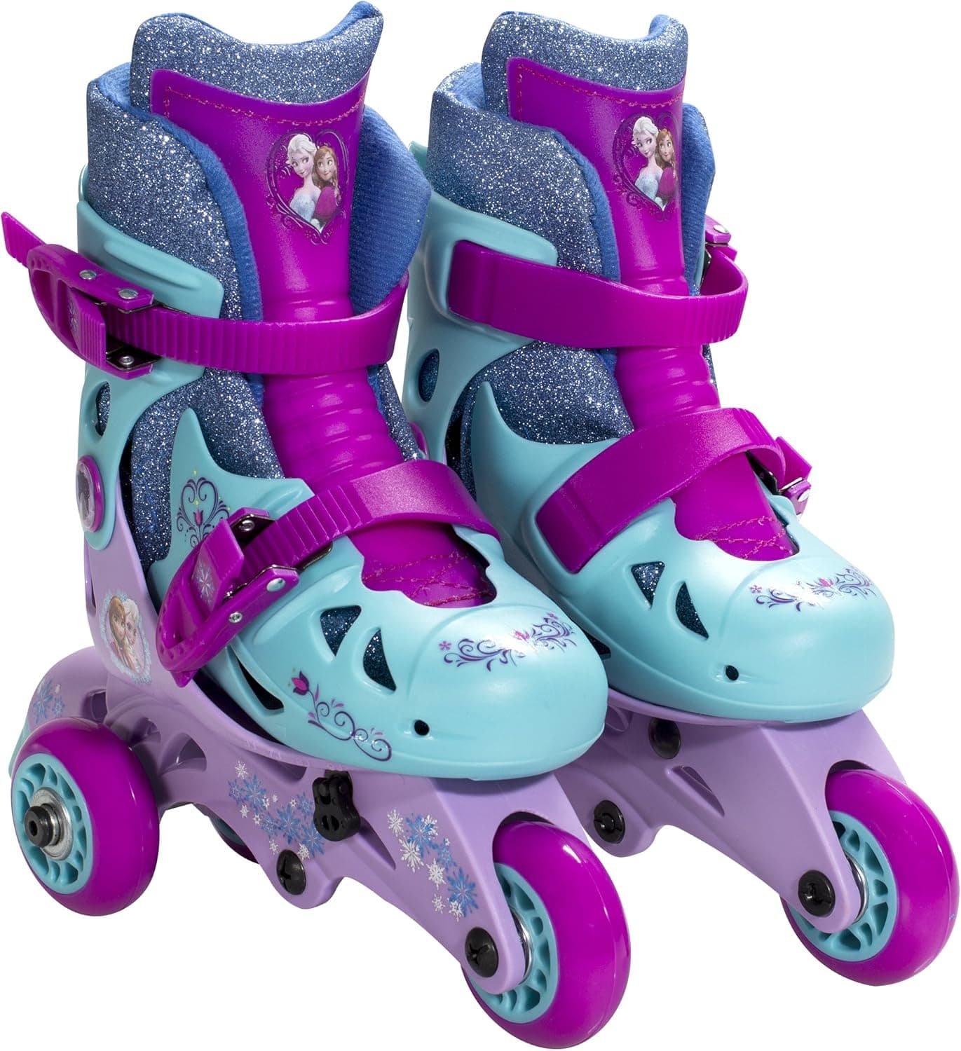 PlayWheels Disney Frozen Convertible 2-in-1 Kids Skates, Size 6-9