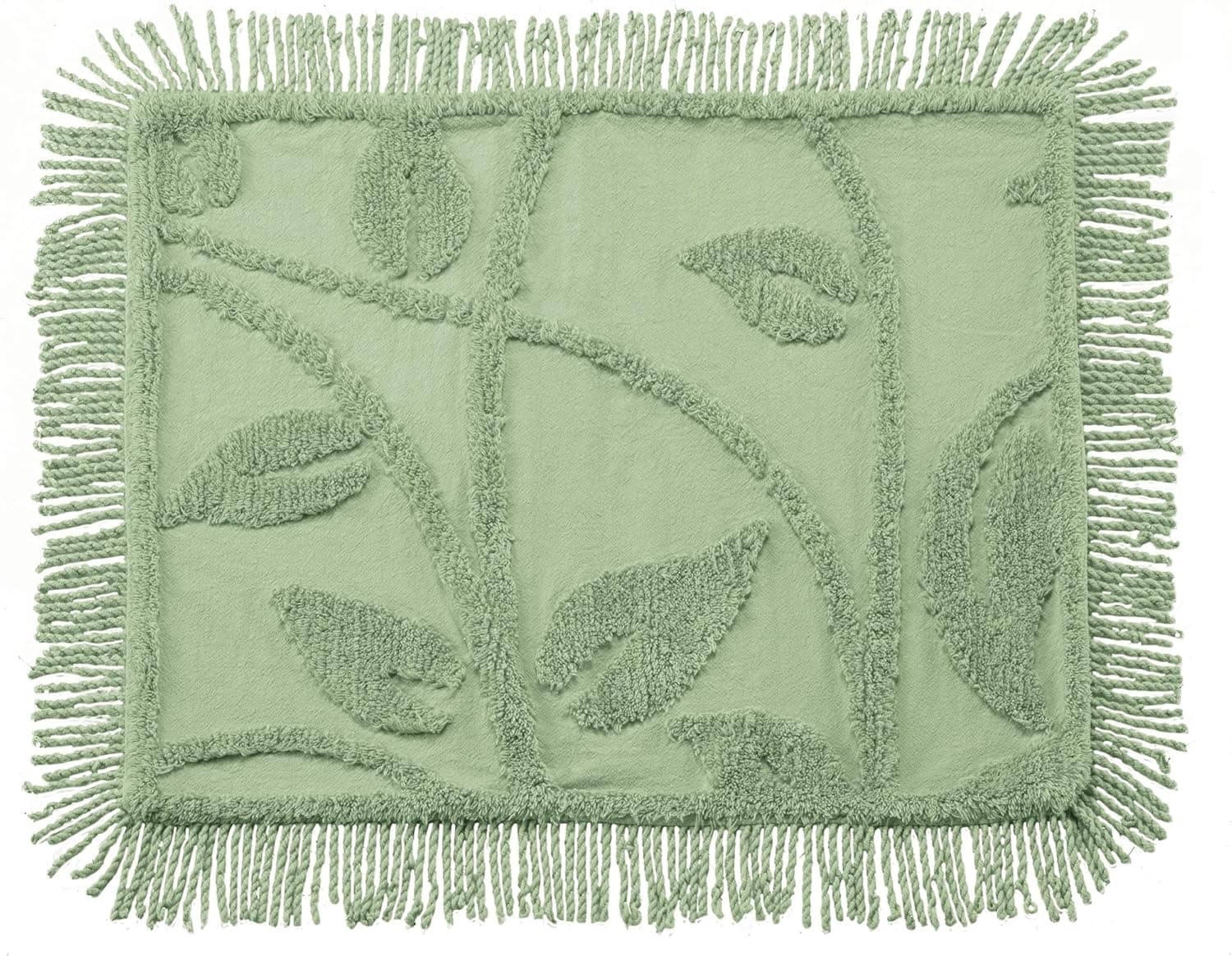Collections Etc Soft and Luxurious Leaf Vine Chenille Pillow Sham