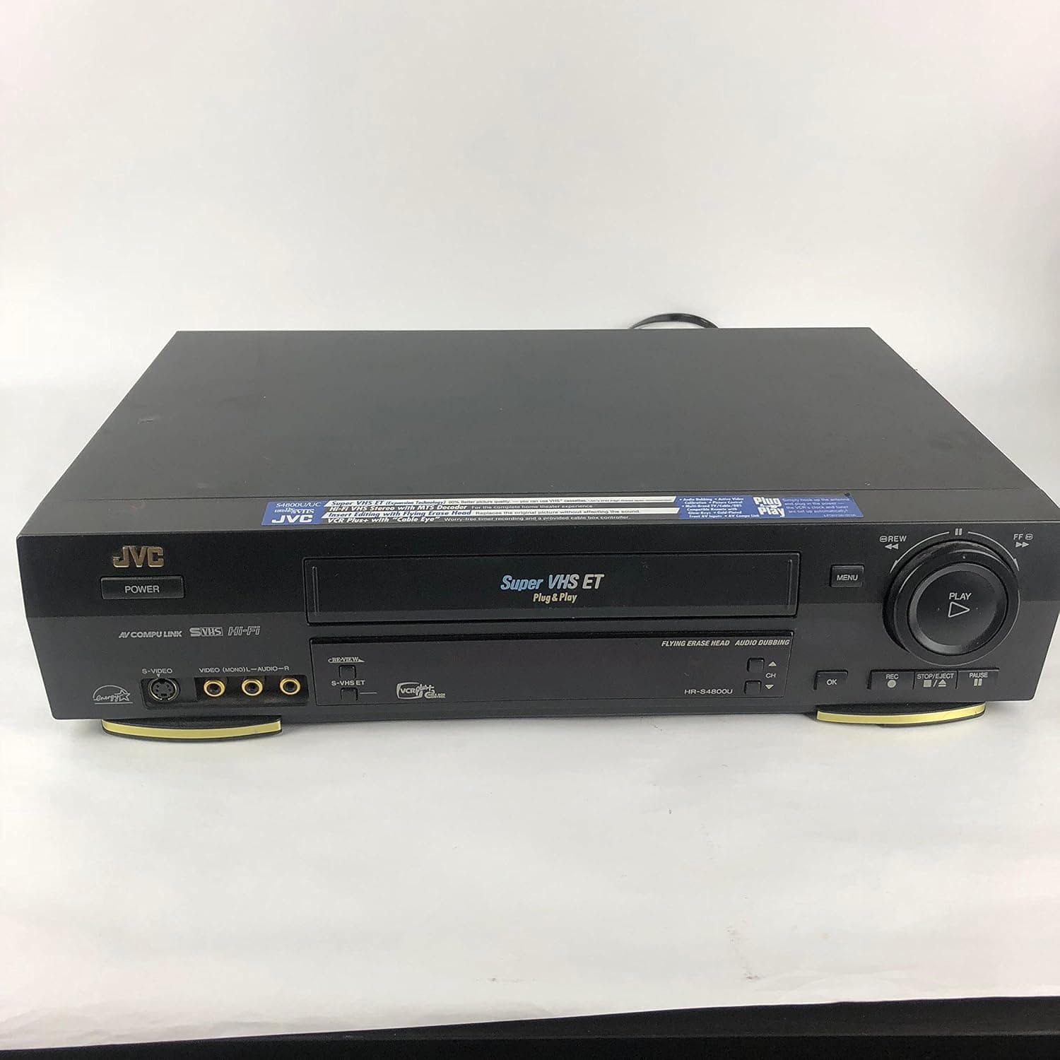 JVC High Resolution Super HR-S4800U VHS S-VHS VCR Player