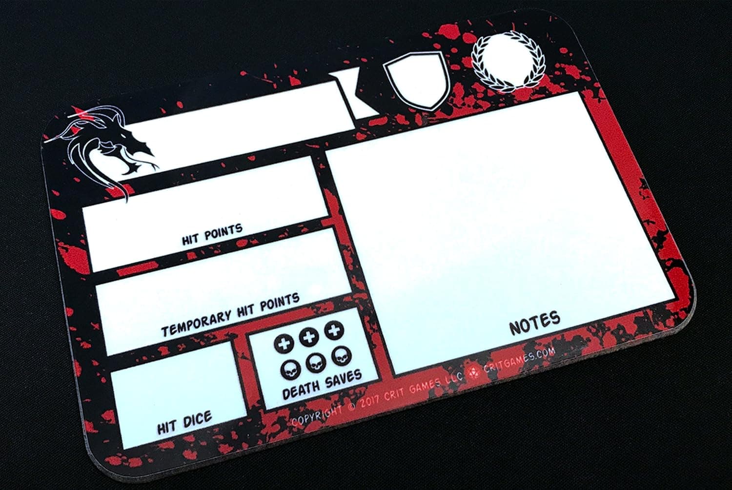 DND 5E RPG Player Dry Erase Board