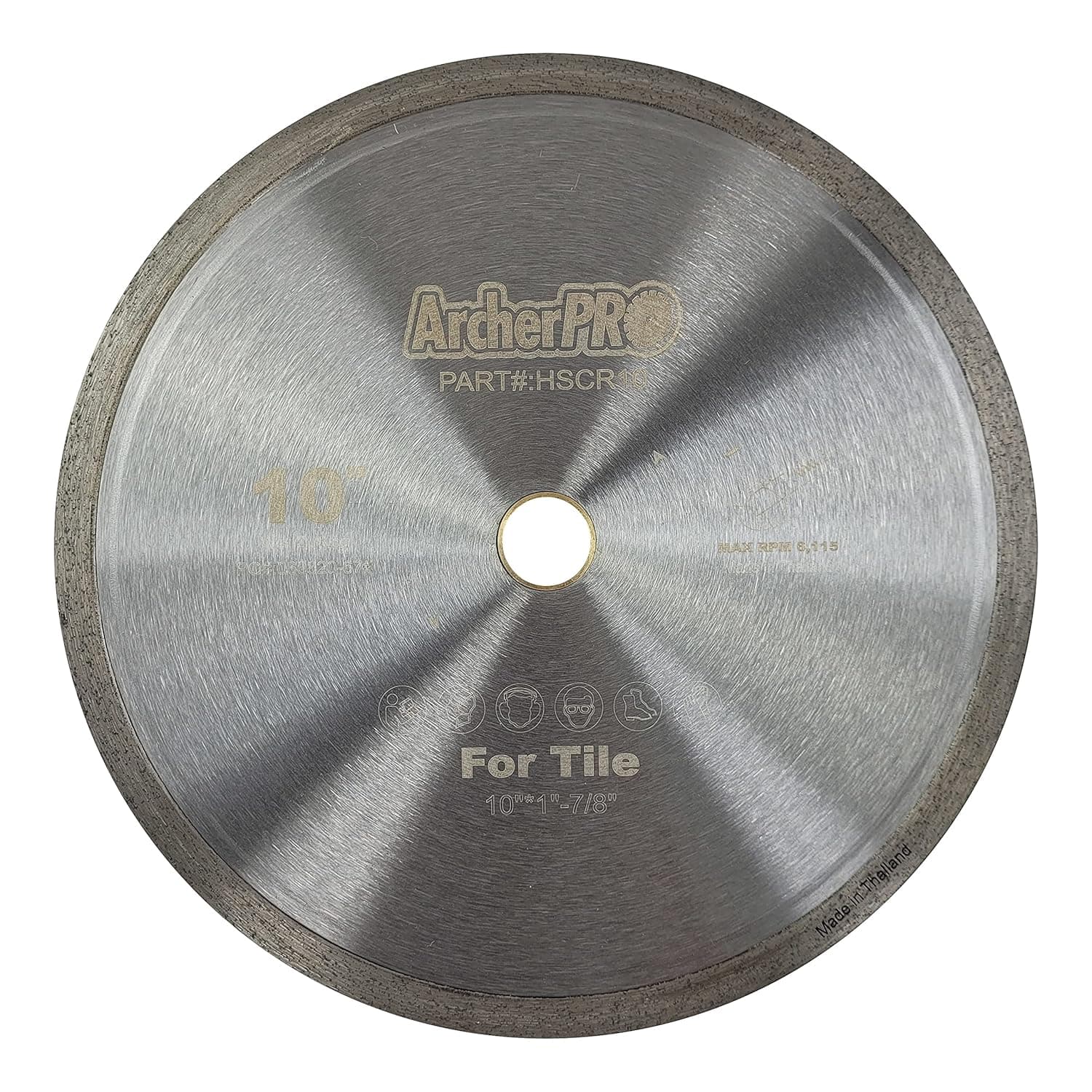 Archer PRO 4 1/2" in. Continuous Rim Diamond Blades, Wet Tile Saw Blades for Porcelain or Ceramic Tile Cutting