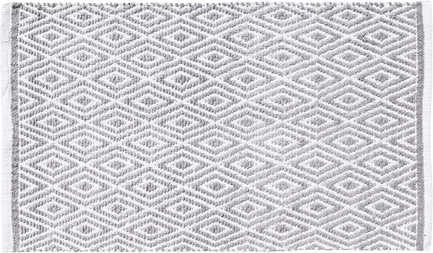 Ramanta Home 100% Cotton Diamond Rug 21x34 Hand Woven Reversible Washable Rug - Grey,Farmhouse Bathroom Rugs,Entry Rugs,Rugs for Living Room,Rag Rug,Kitchen Rug Cotton,Machine Washable Rug,Woven Rug