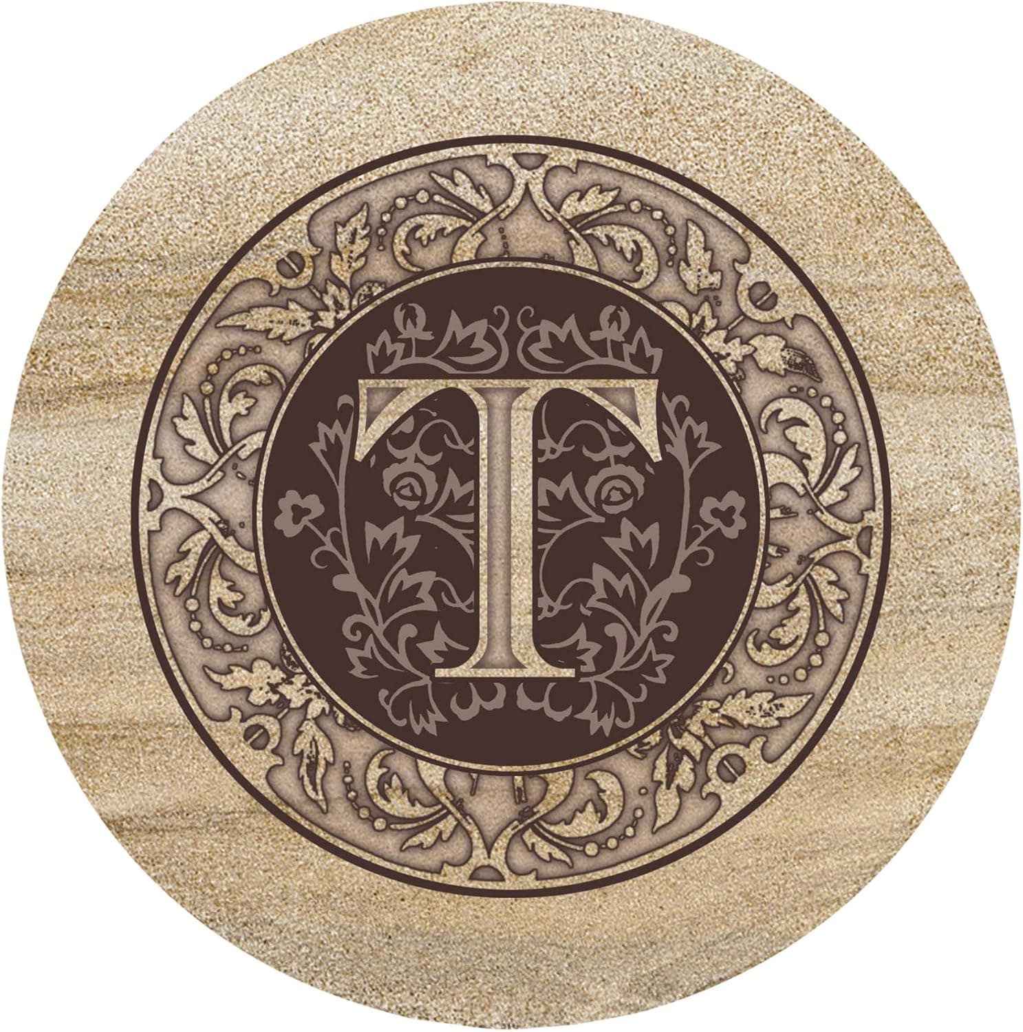 Thirstystone Sandstone Trivet Monogram T