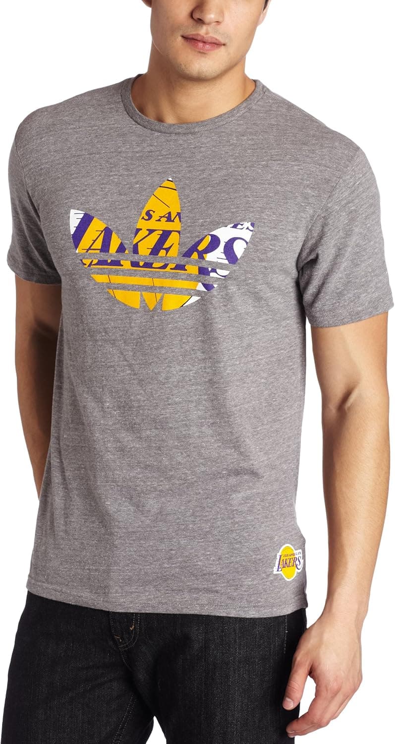 NBA Los Angeles Lakers Originals Court Series Team Trefoil Tri-Blend Short Sleeve Jersey T-Shirt