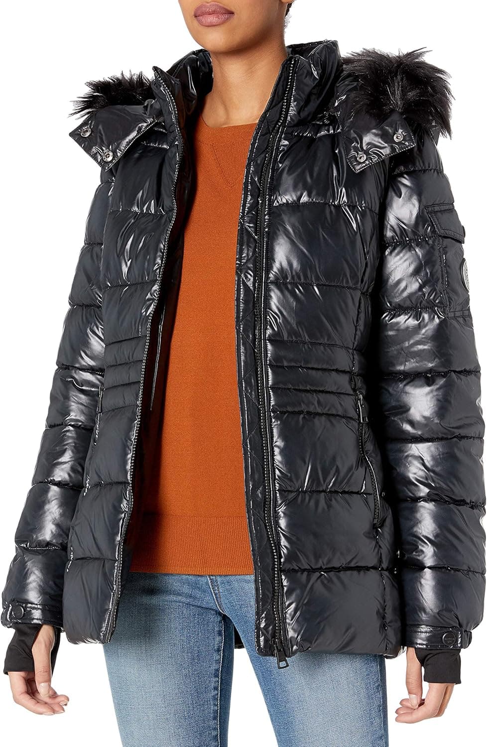 Madden Girl Women's Nylon Puffer Jacket