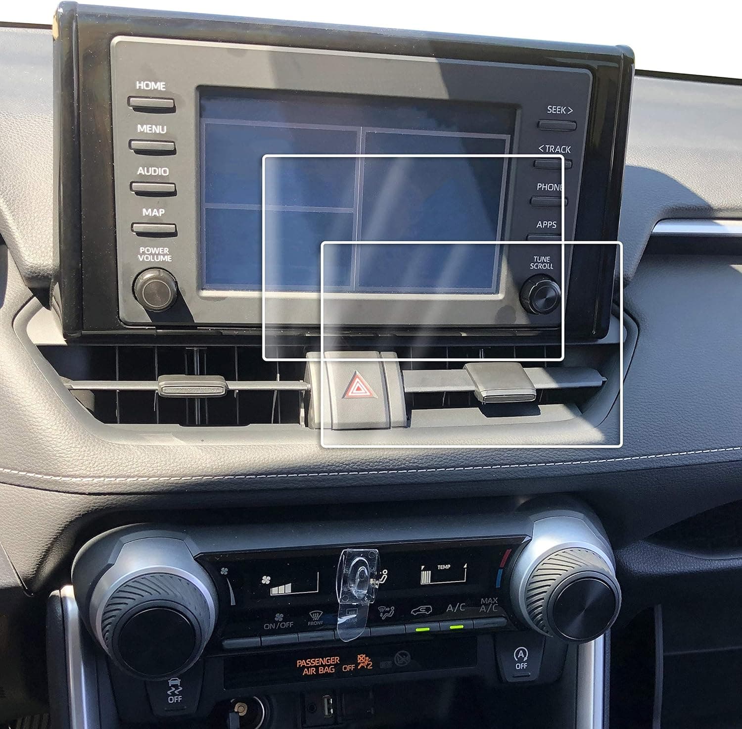 Red Hound Auto Screen Saver 2pc Compatible with Toyota RAV4 2019-2020 Entune Touchscreen Invisible High Clarity Touch Display Protector Minimizes Fingerprints fits 7 Inch (Diagonal) Screen