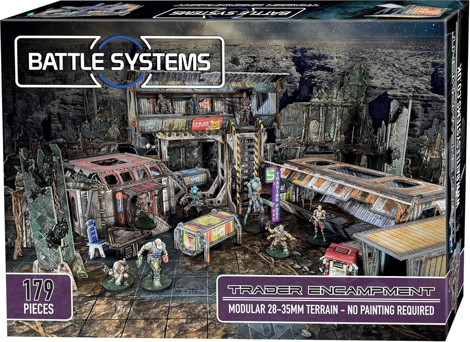 Battle Systems - Modular Tabletop 3D Gaming Sci-Fi Terrain - Perfect for 28mm-35mm Miniatures and Figures - No Painting Required - Science Fiction Aliens 40K Wargame