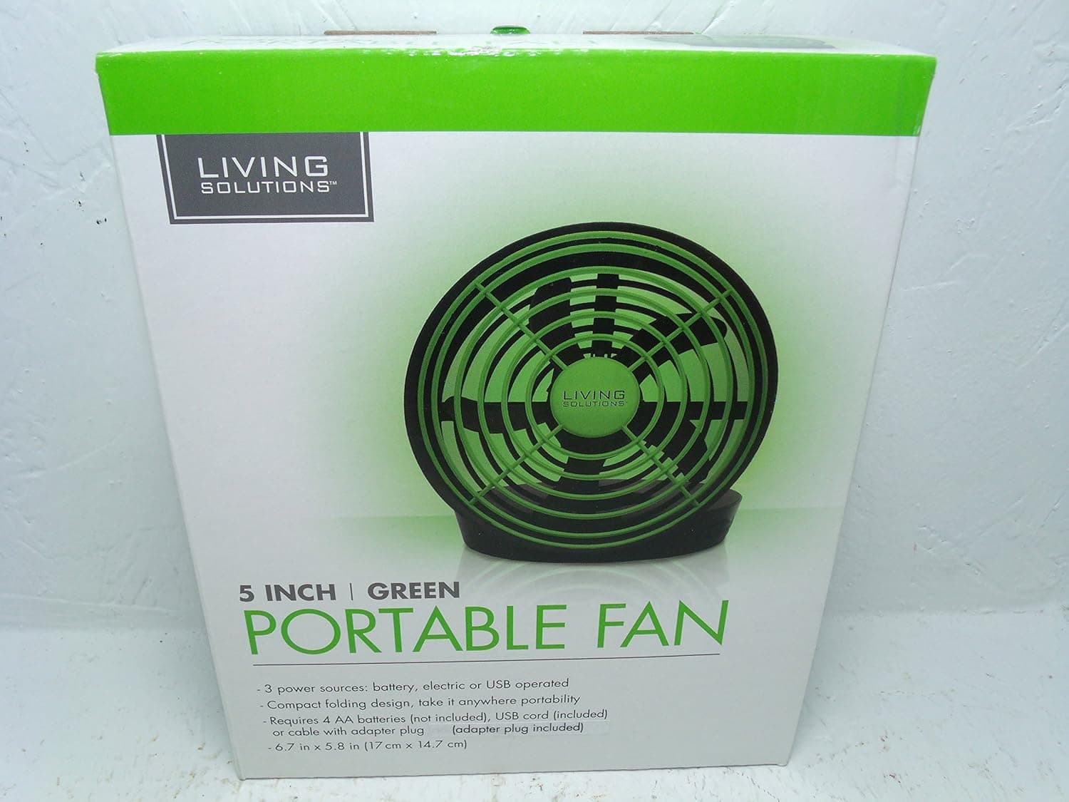 Living Solutions 5 Inch Portable Fan