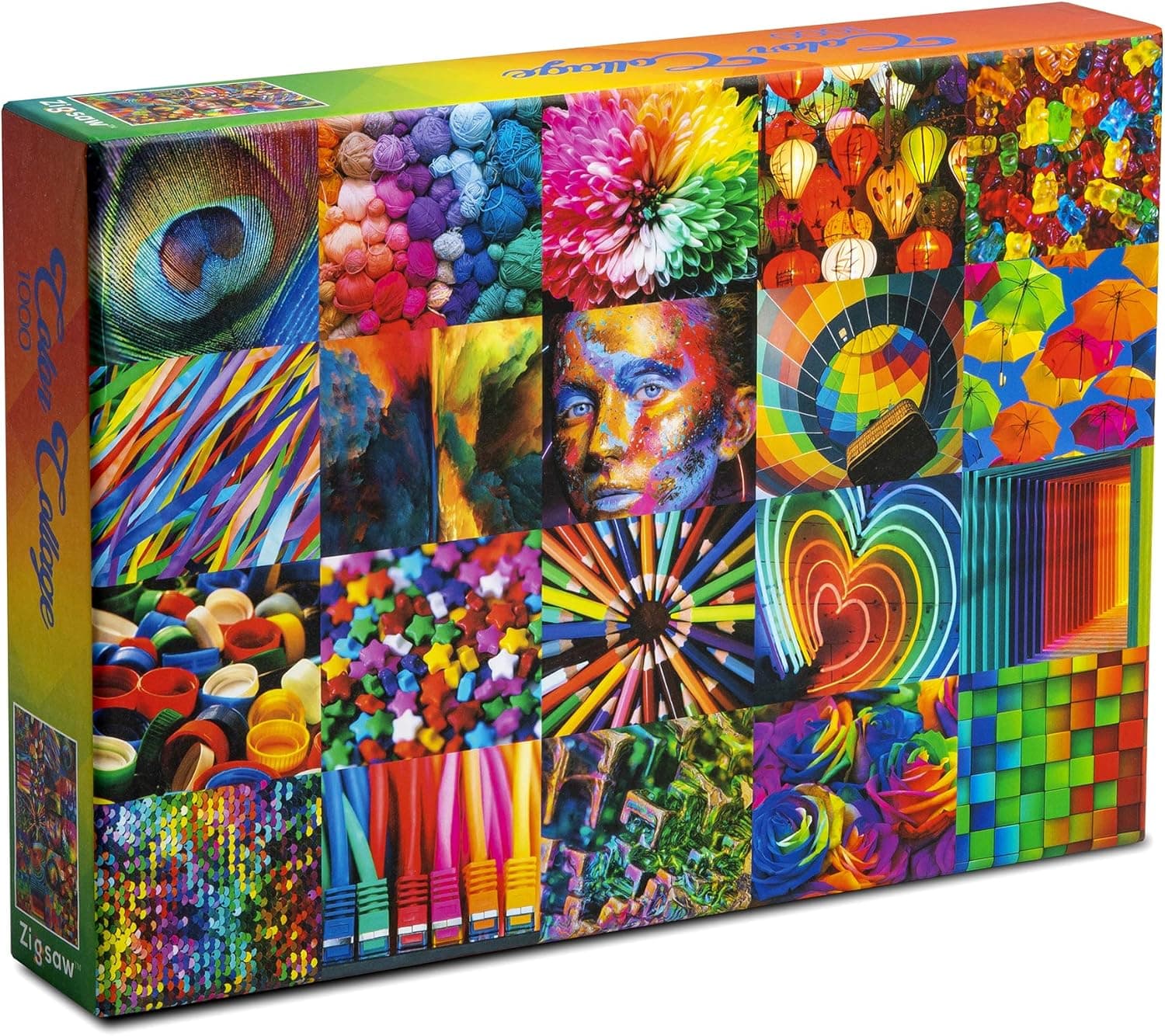 Zigsaw 1000 Piece Jigsaw Puzzle | Color Collage | Colorful and Diverse | Unique Puzzles for Adults Kids and Family | Rainbow | Educational | Premium 19.7" x 27.6"