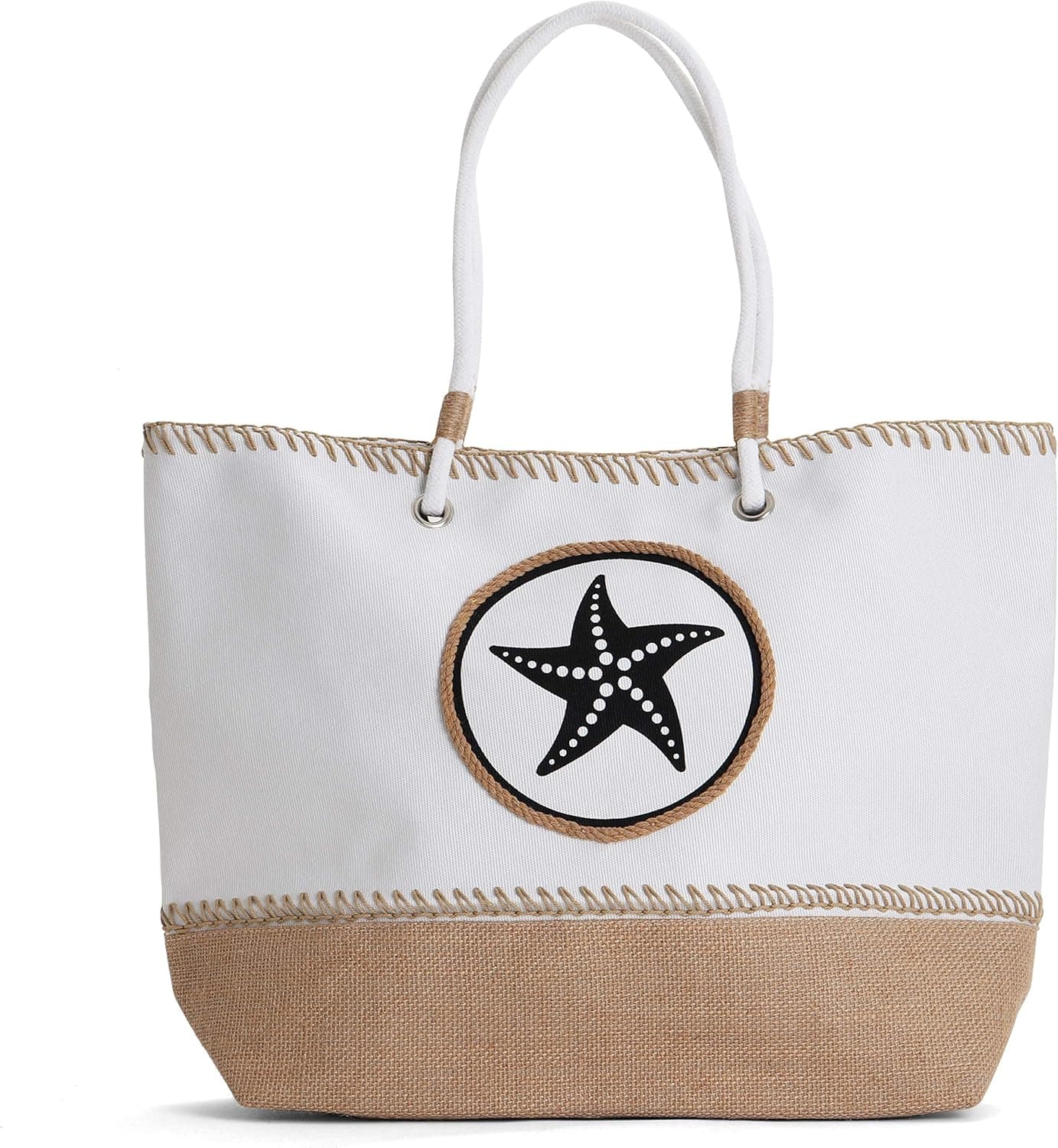 Rutledge & King Tote Bag - Beach Bag - Beach Tote - Large Tote Bag with Rope Handles