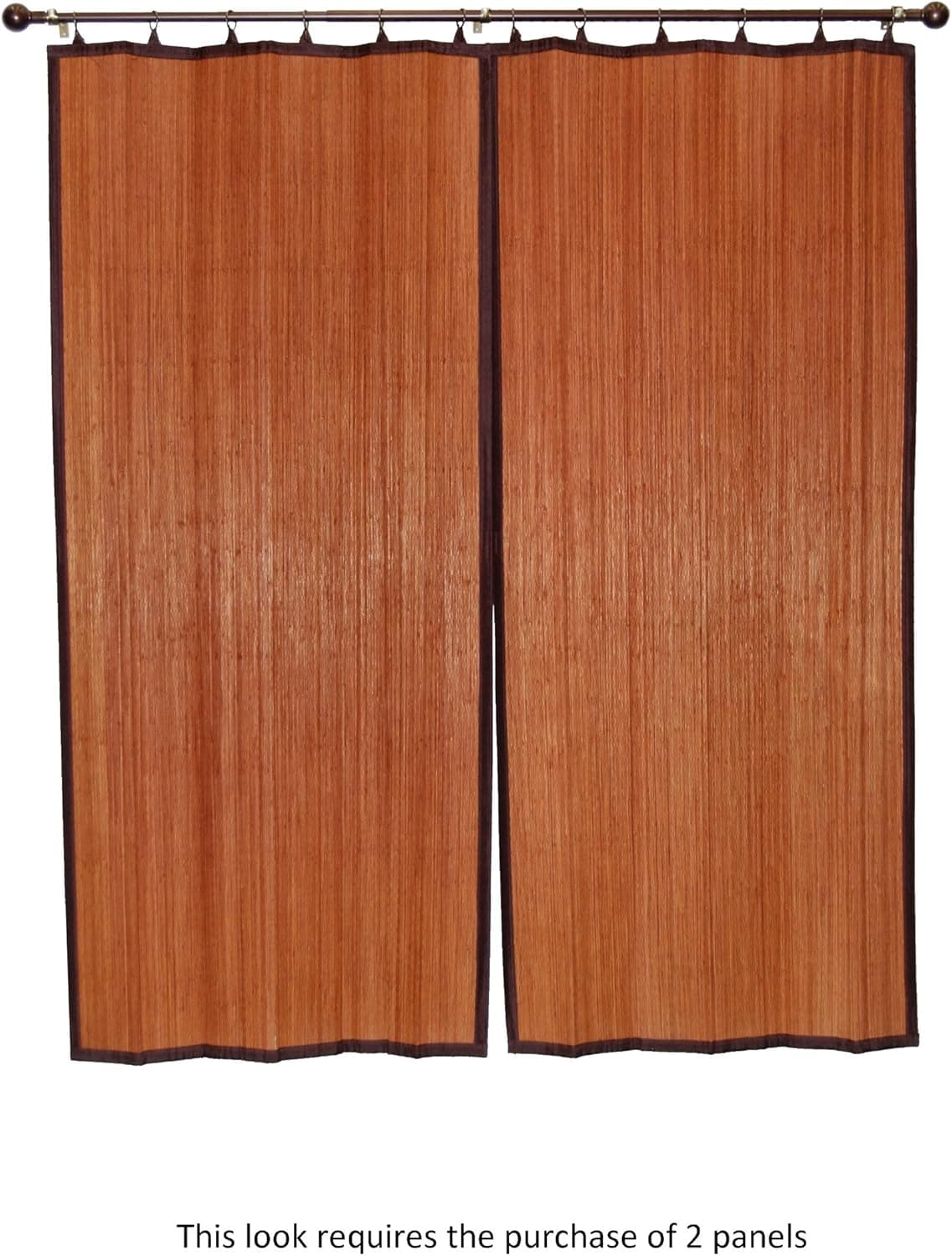 Bamboo Ring Top Curtain BRP12 40-Inch L x 84-Inch H Indoor/Outdoor Panel, Cedar